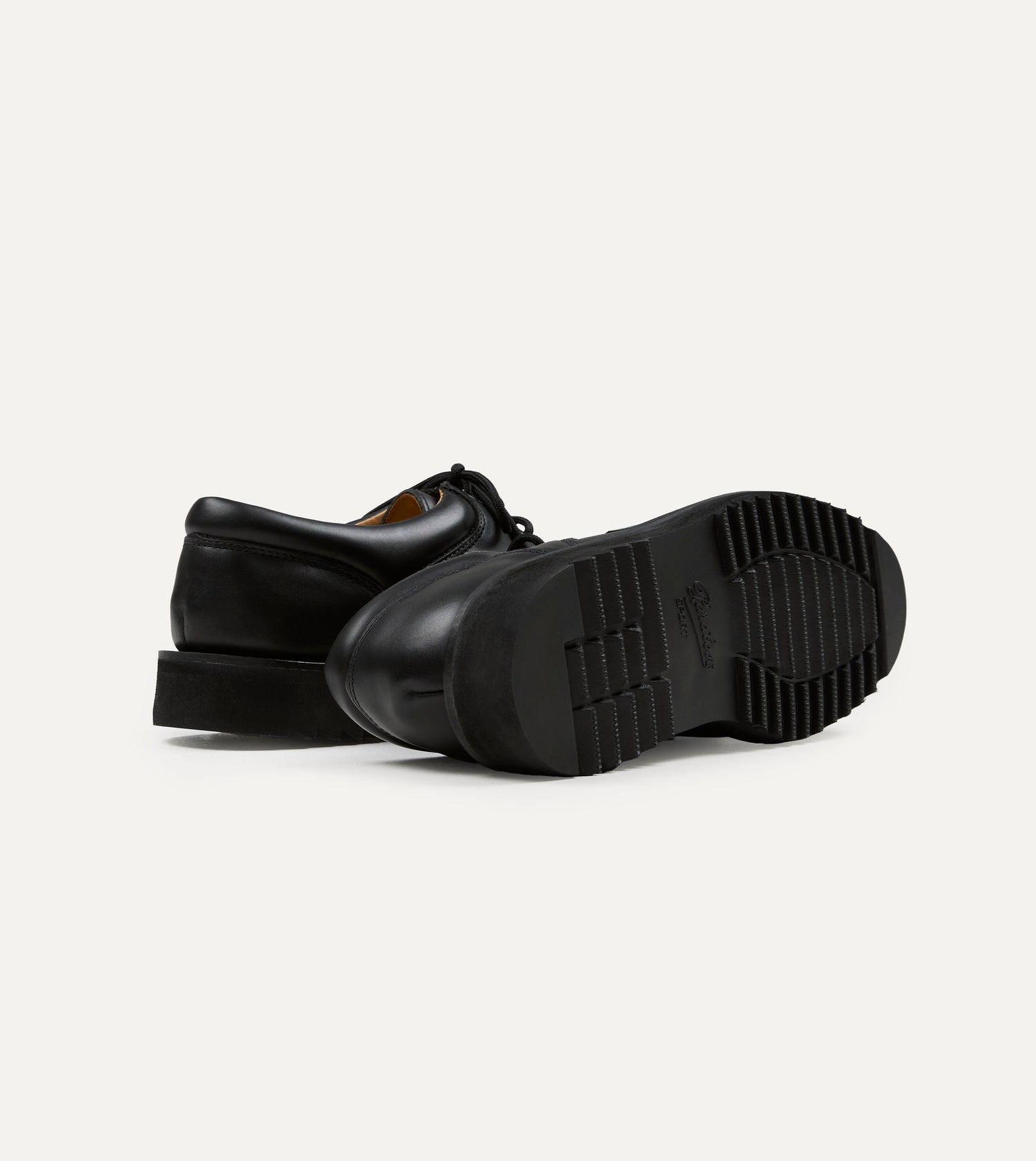 Paraboot Thiers Noir Black Leather Derby Shoe