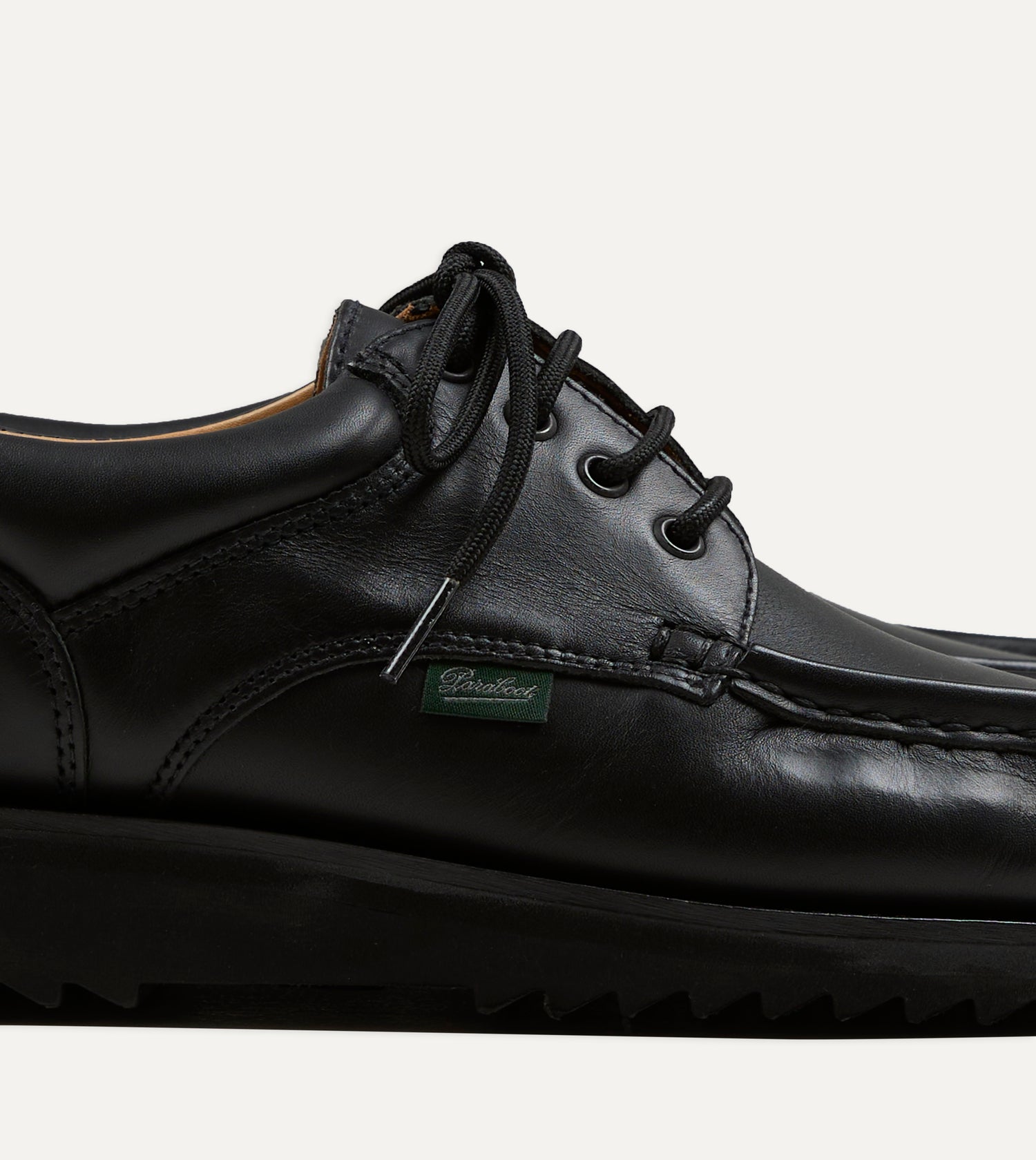 Paraboot Thiers Noir Black Leather Derby Shoe