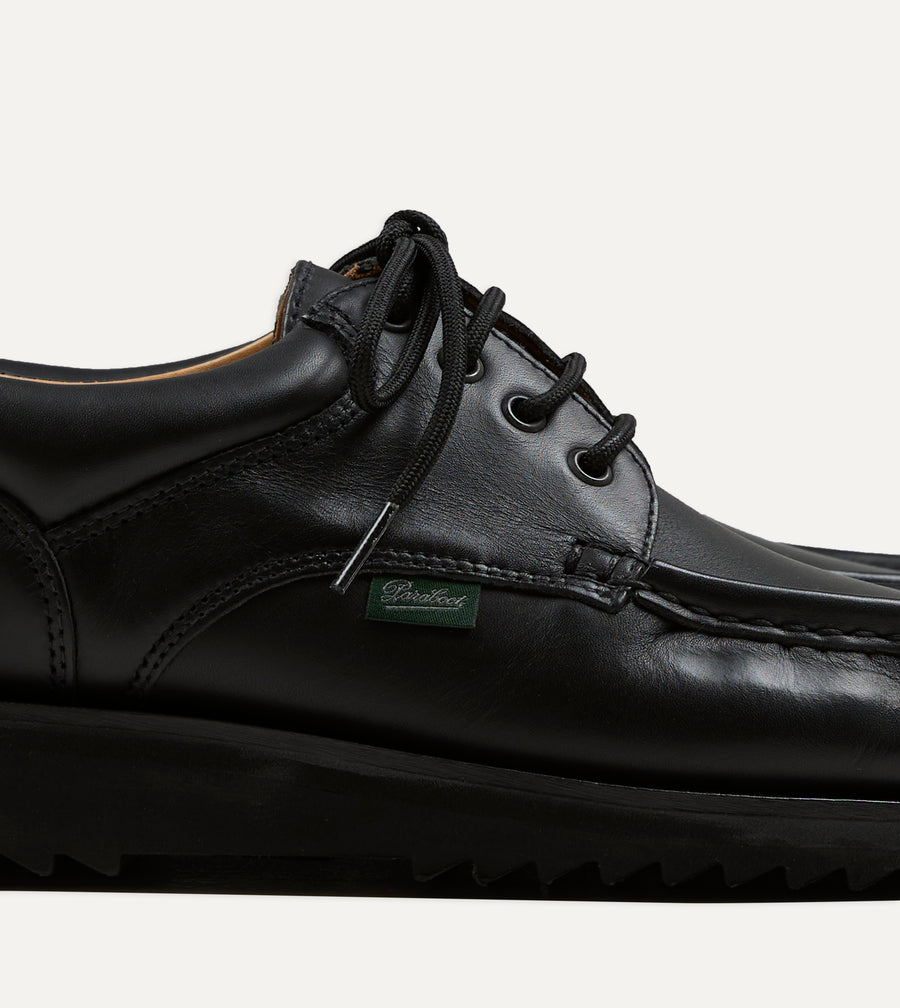 Paraboot Thiers Noir Black Leather Derby Shoe