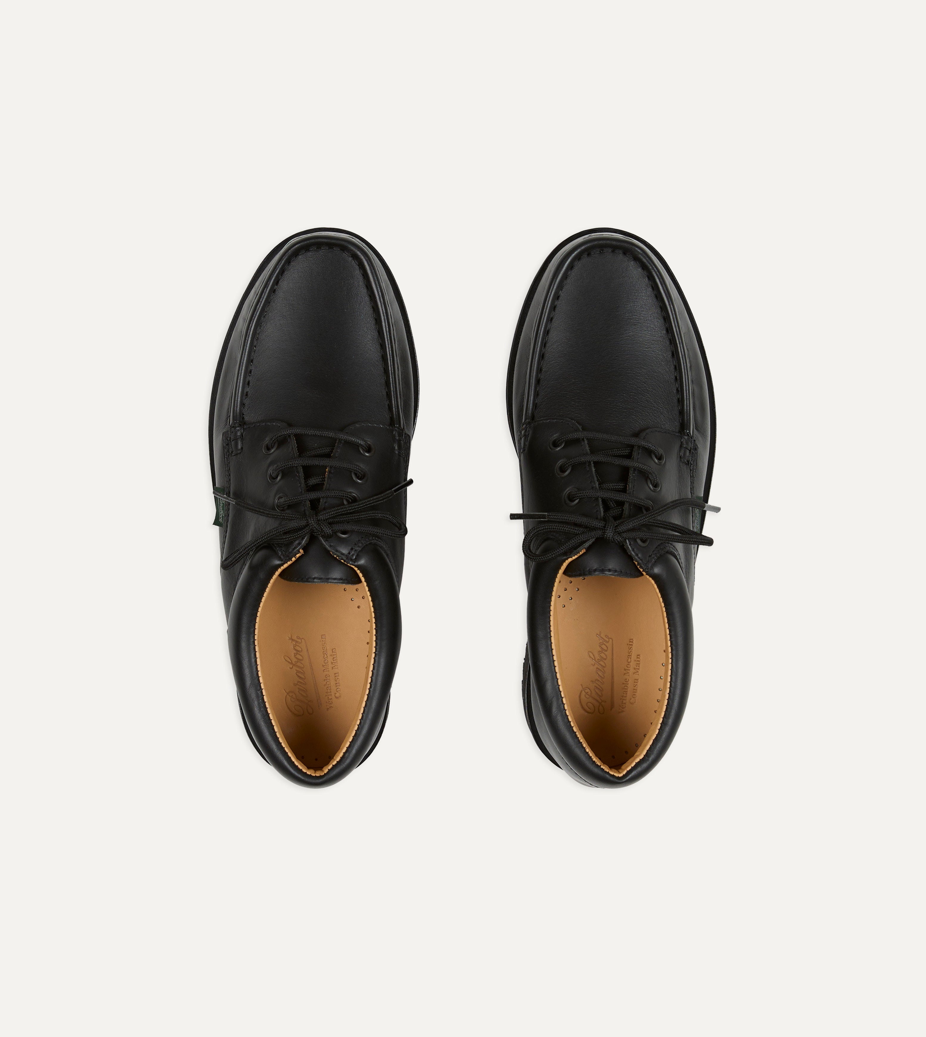 Paraboot Thiers Noir Black Leather Derby Shoe – Drakes US