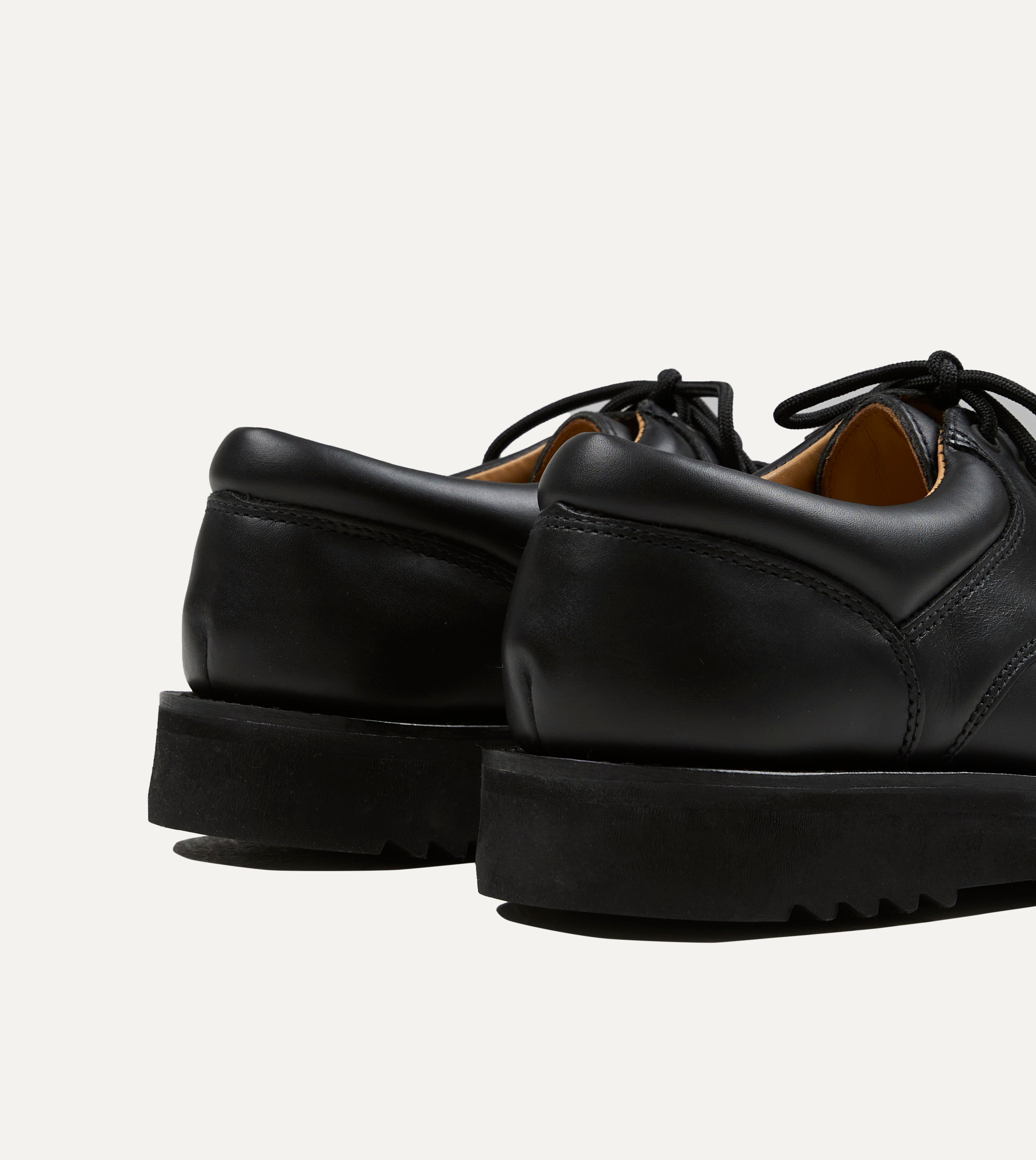 Paraboot Thiers Noir Black Leather Derby Shoe – Drakes US