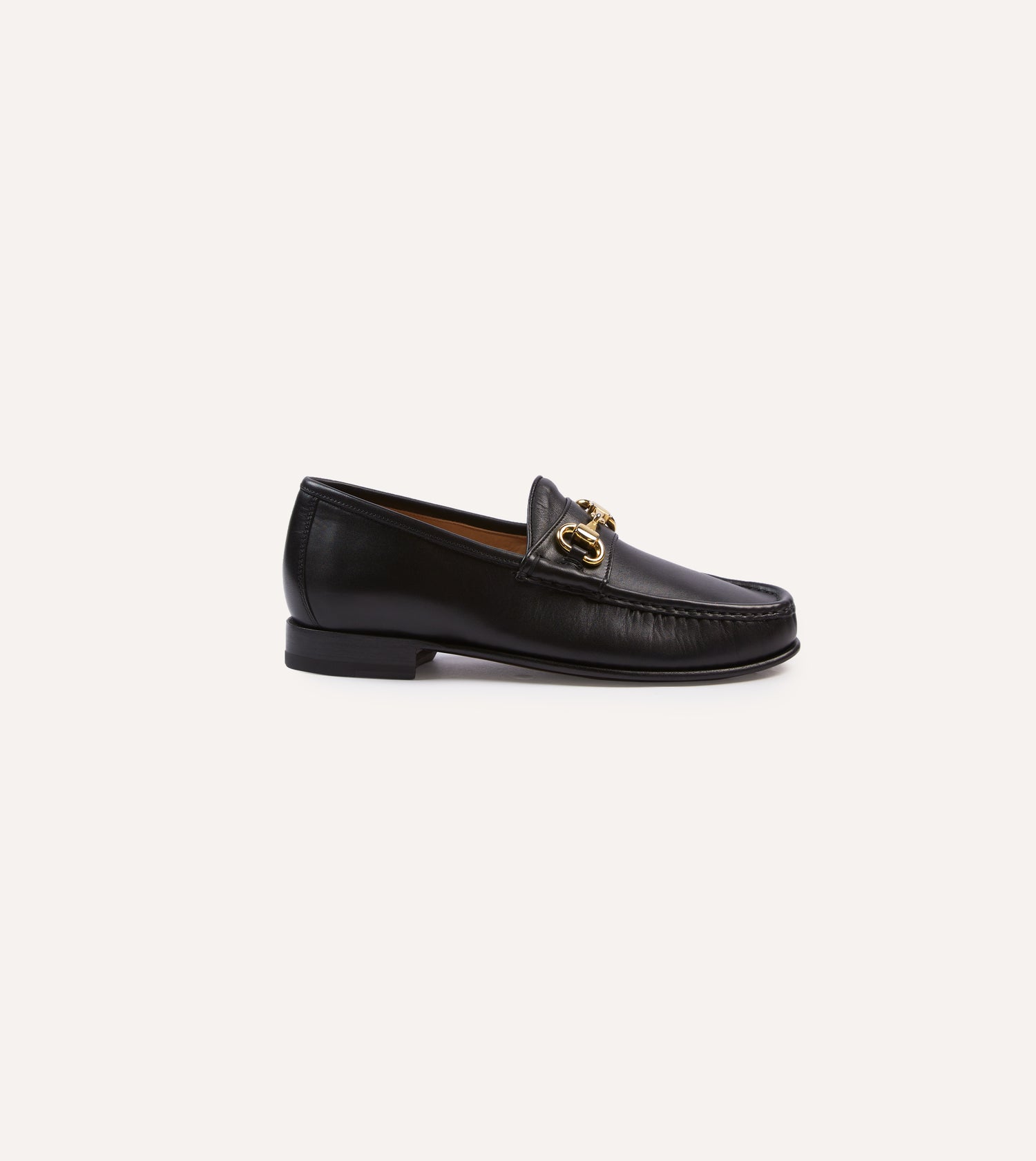 Yuketen Moc Ischia Black Leather Bit Loafer