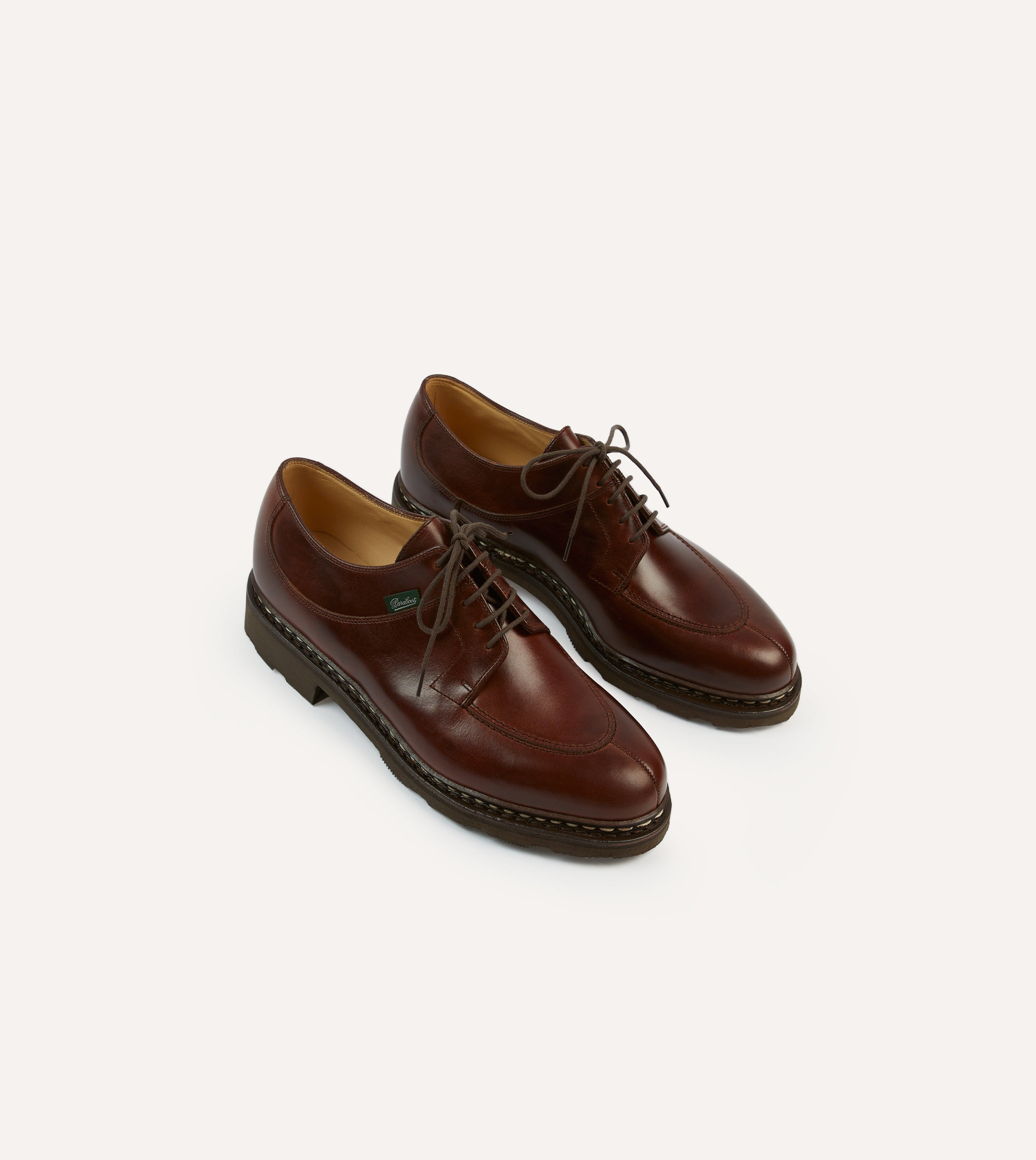 Paraboot Avignon Brown Leather Derby Shoe – Drakes US