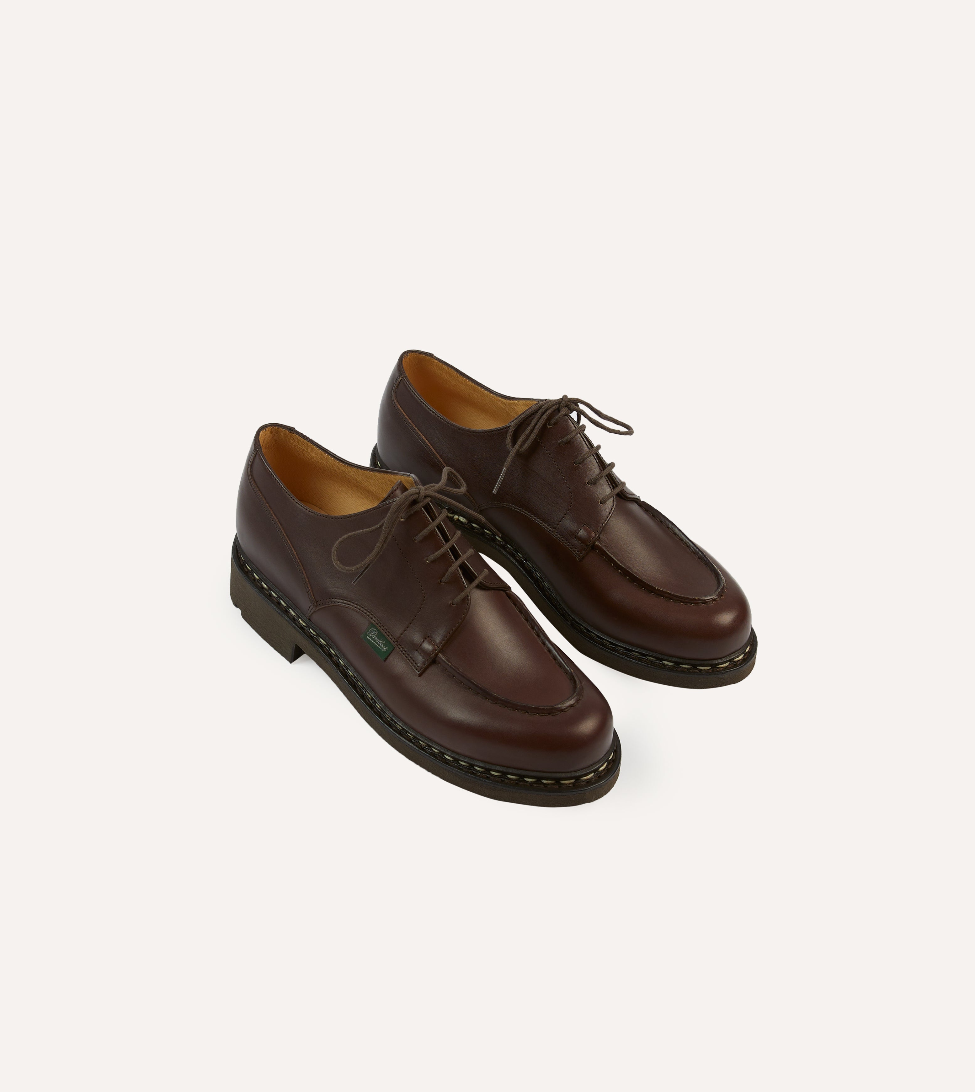 Paraboot Chambord Brown Leather Derby Shoe – Drakes US