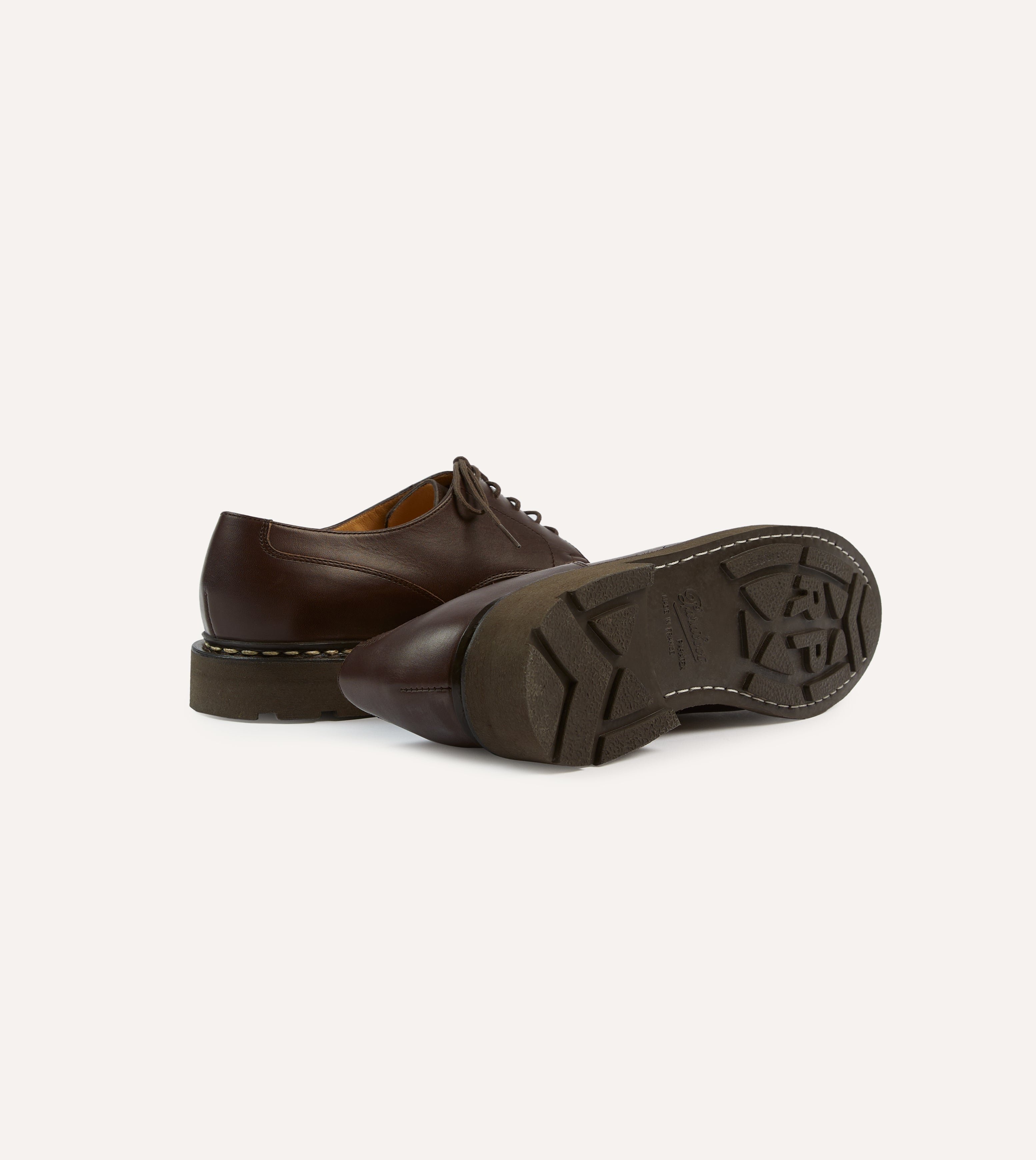 Paraboot Chambord Brown Leather Derby Shoe – Drakes US