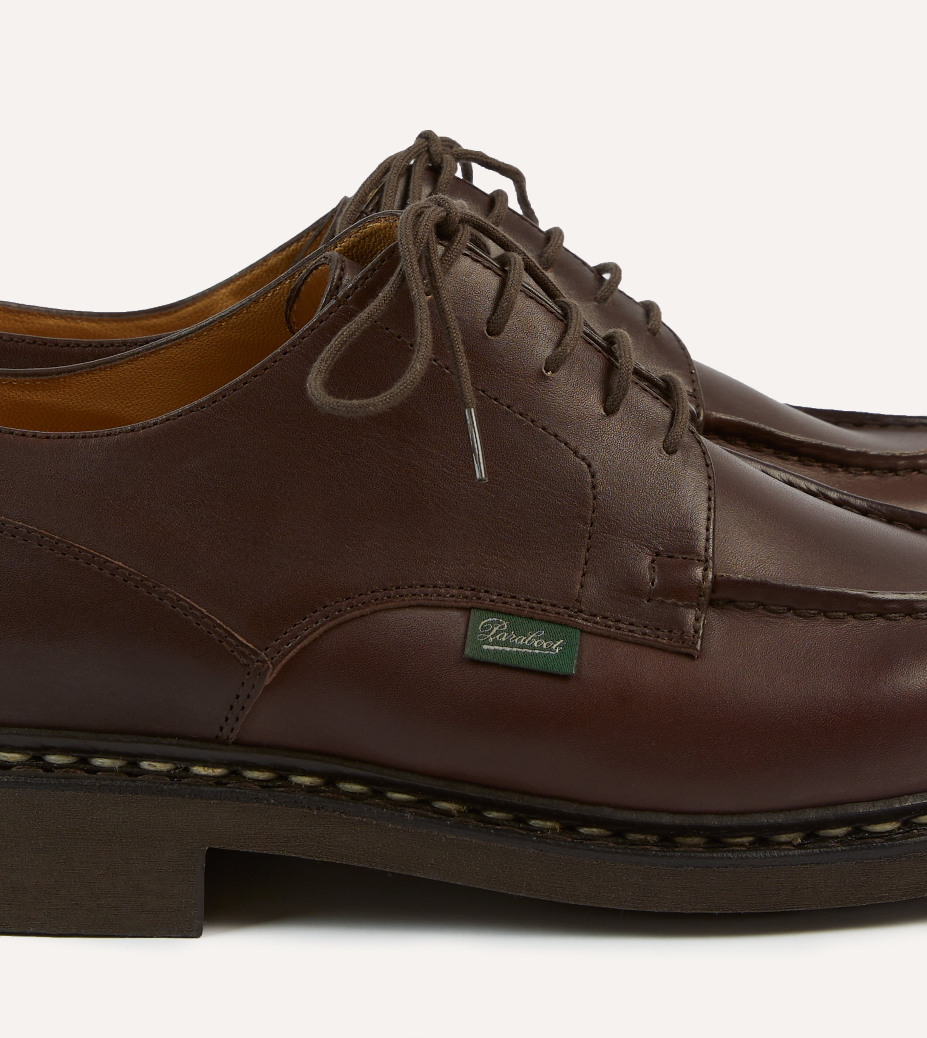 Paraboot Chambord Brown Leather Derby Shoe – Drakes US