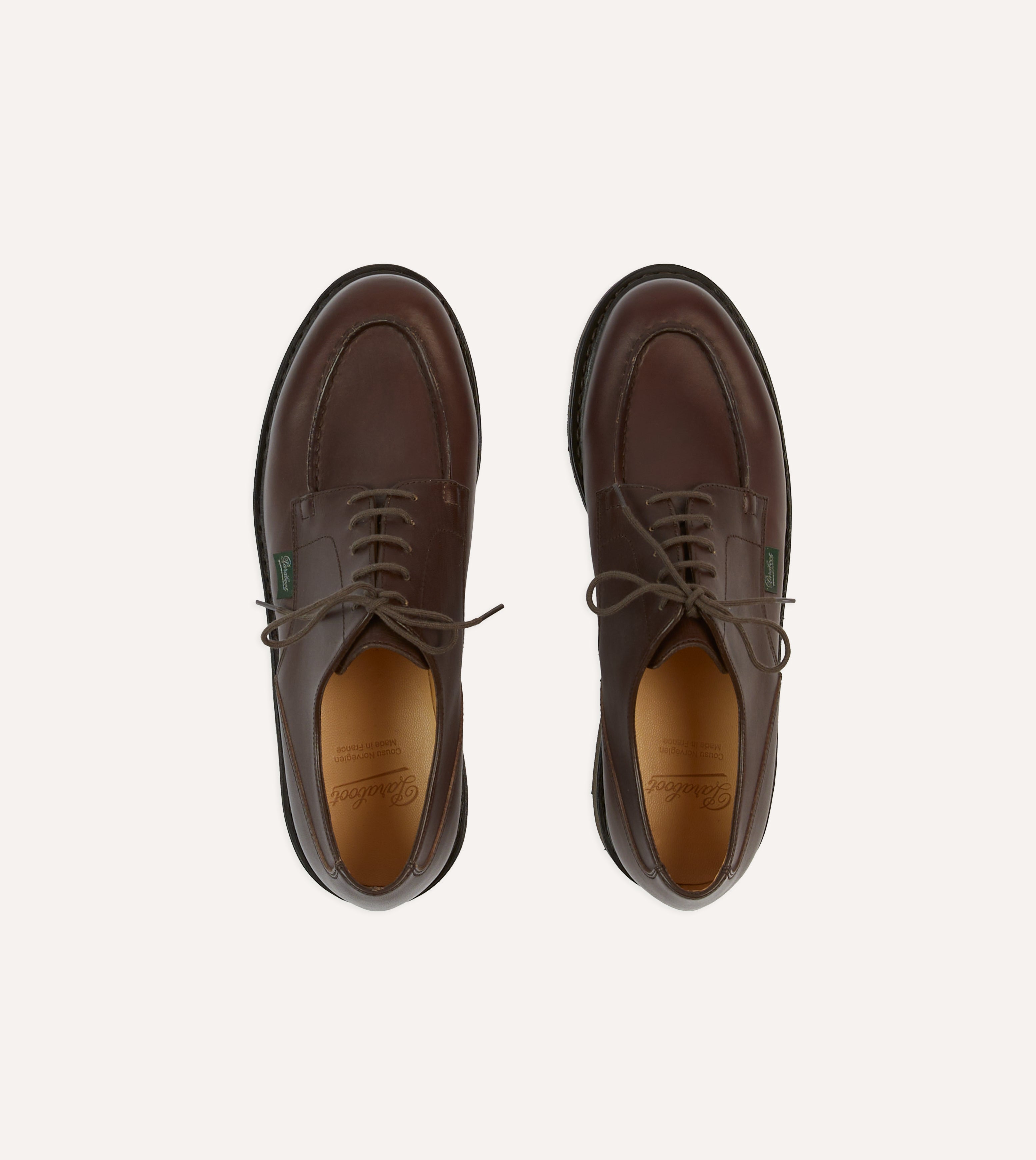 Paraboot Chambord Brown Leather Derby Shoe – Drakes US