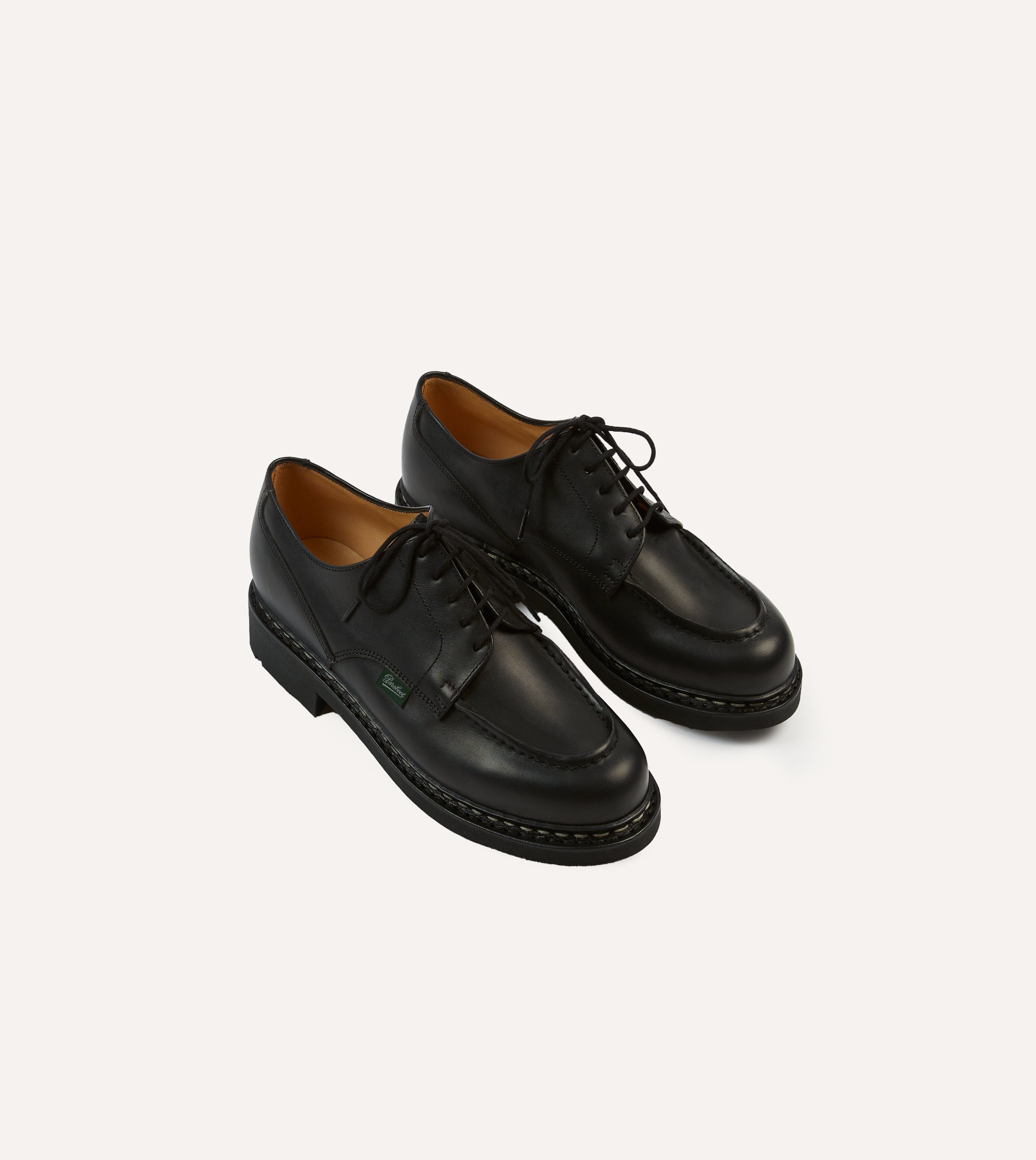 Paraboot Chambord Black Leather Derby Shoe – Drakes US