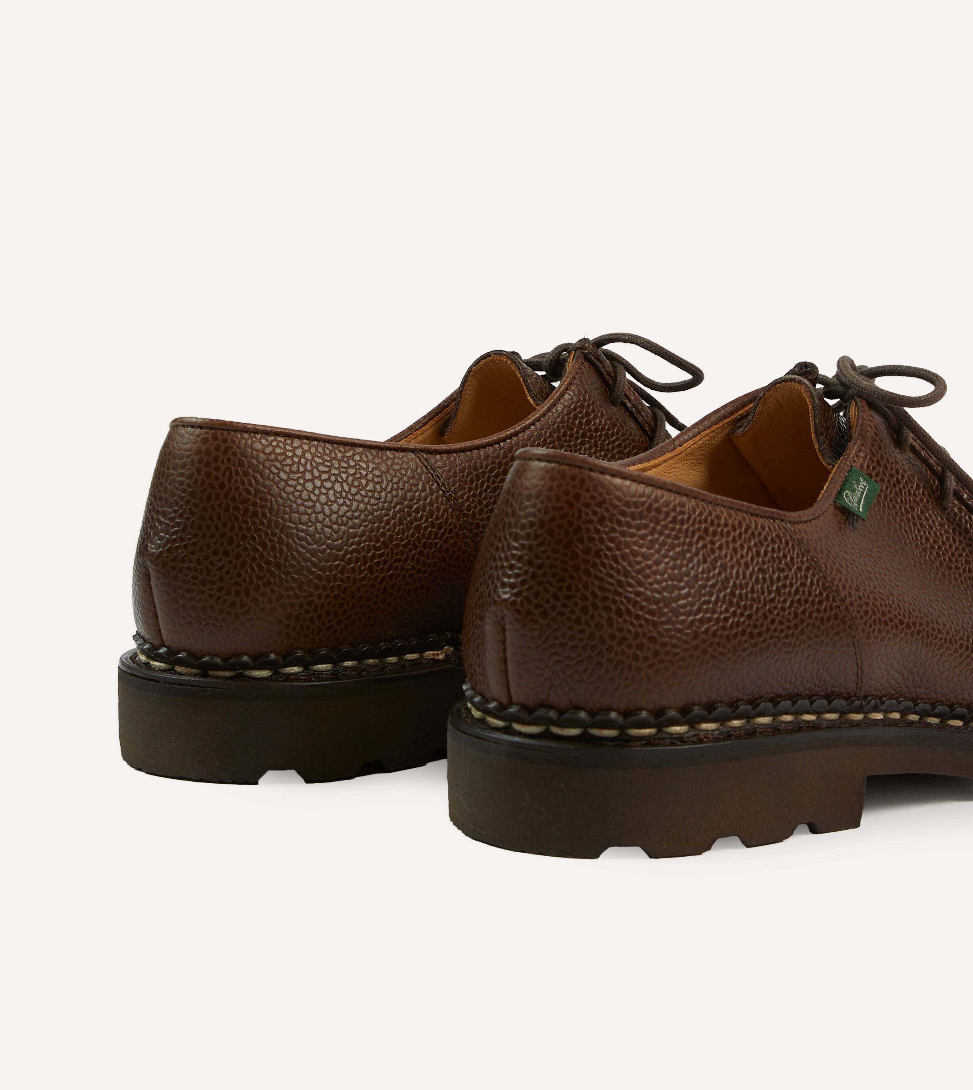 Paraboot Michael Brown Pebble Grain Leather Derby Shoe – Drakes US
