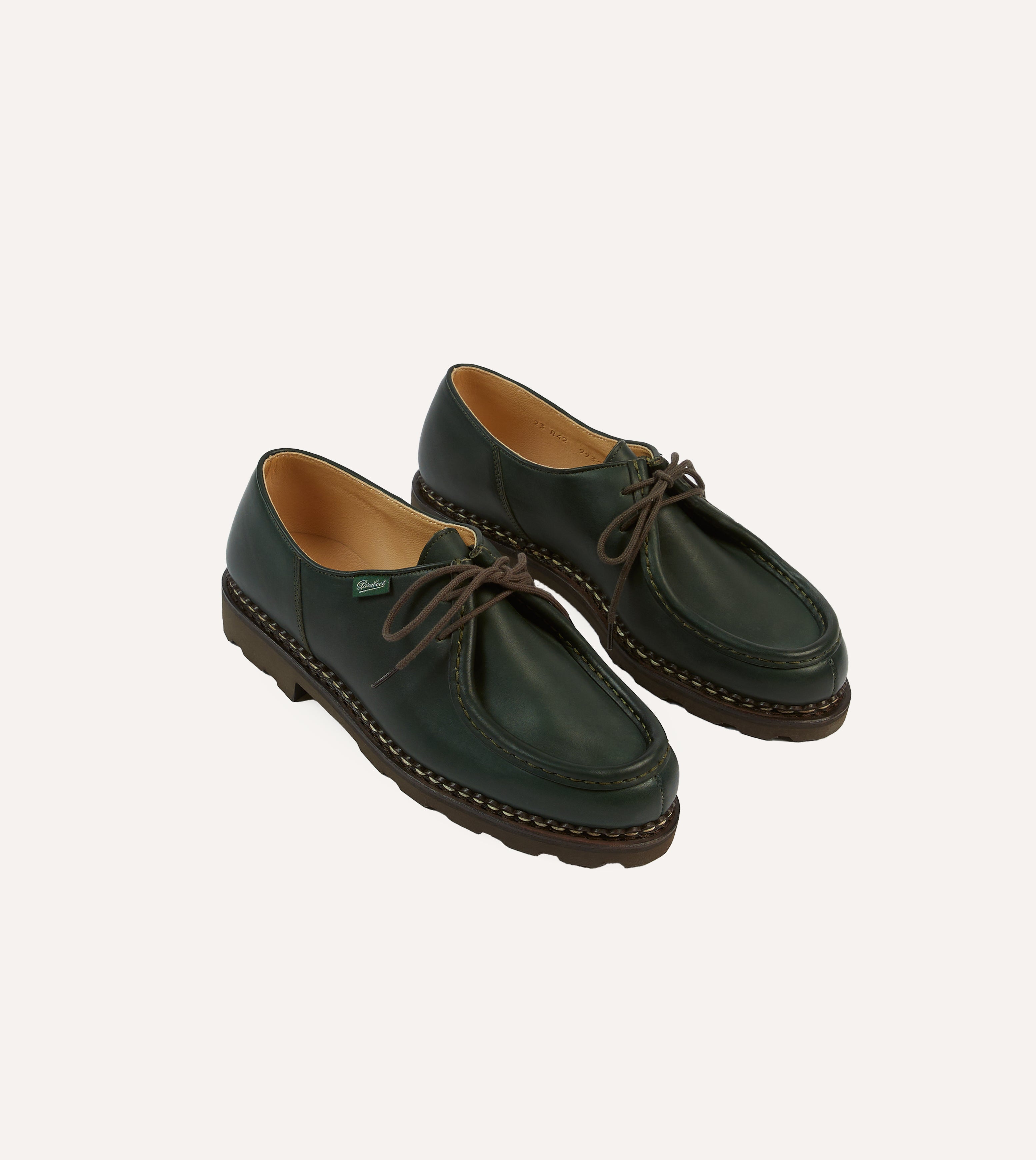 Paraboot Michael Green Leather Derby Shoe – Drakes US