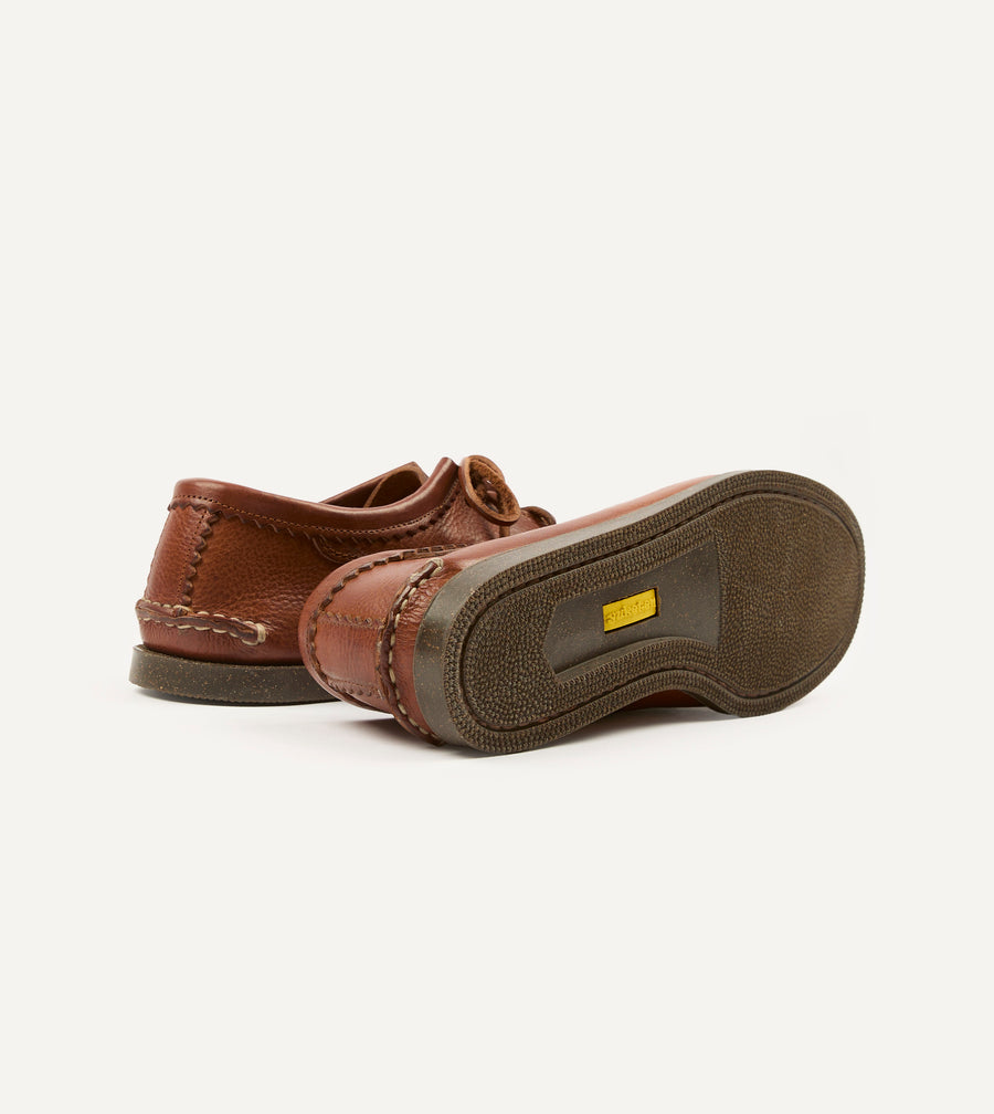 Yuketen Cognac Italian Blucher with Camp Sole