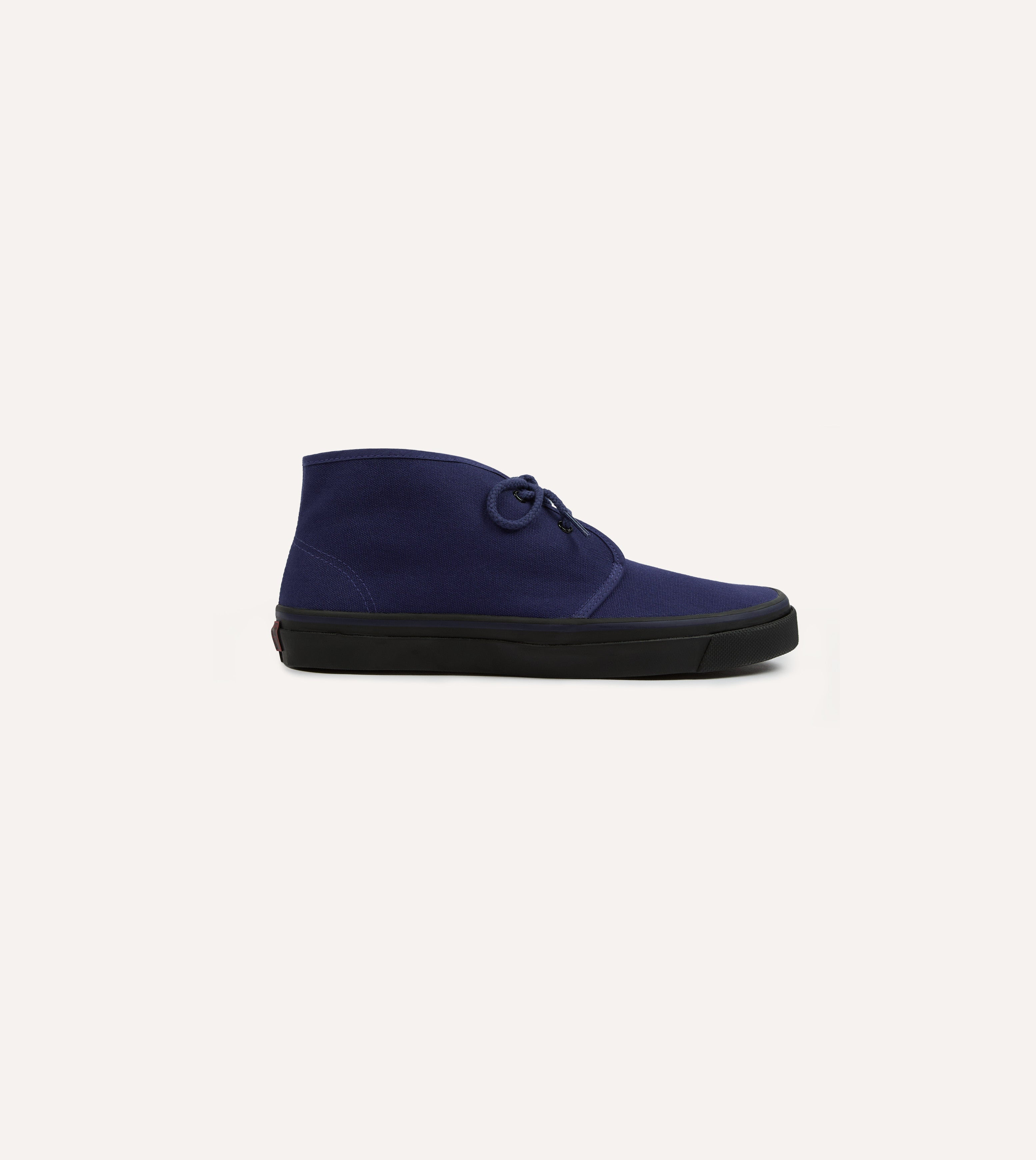 Wakouwa by Anatomica Navy Cotton Canvas Chukka Trainers