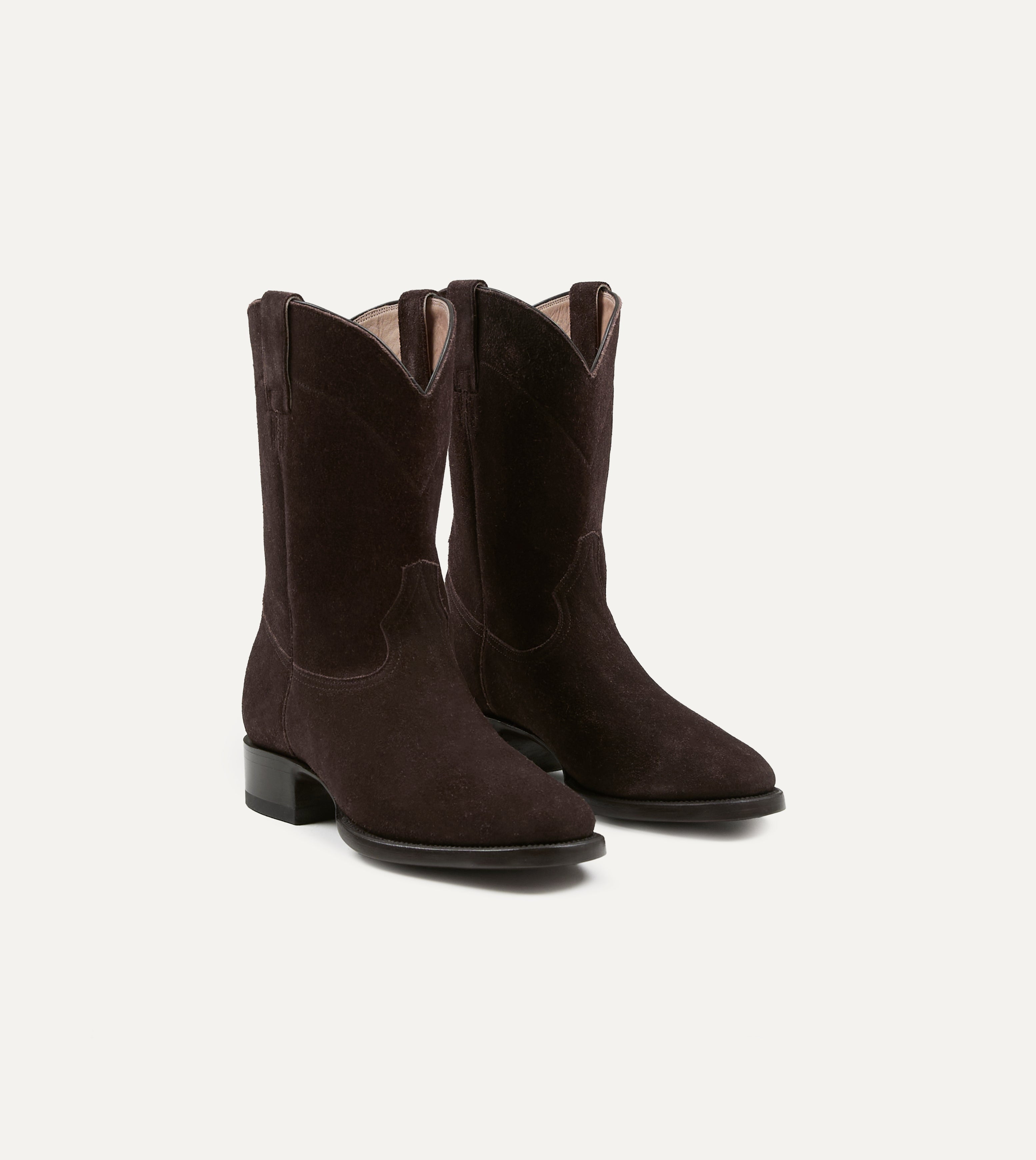 Yuketen Brown Suede Ranchero Boots