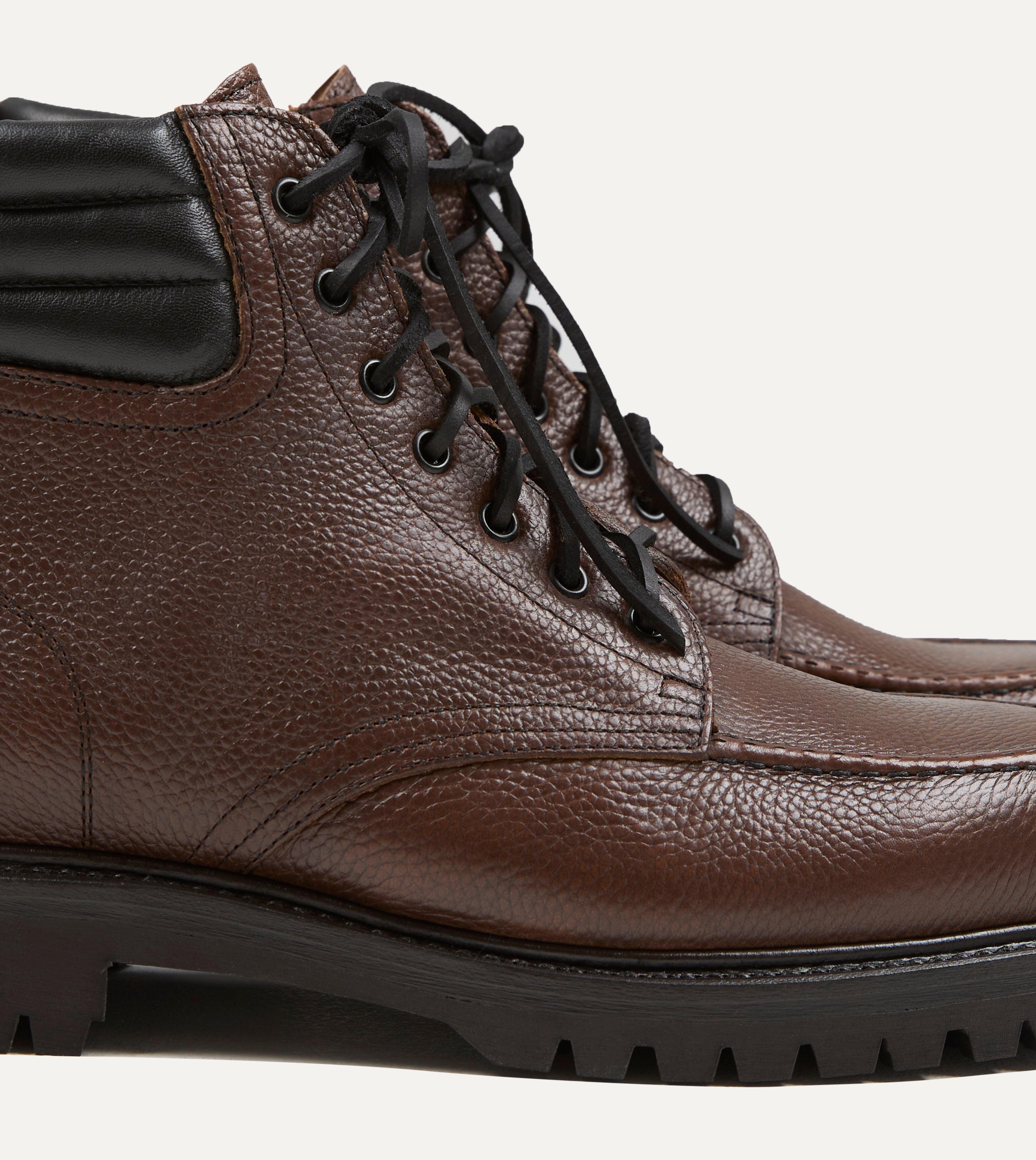 Yuketen Salvia Brown Leather Boots – Drakes US