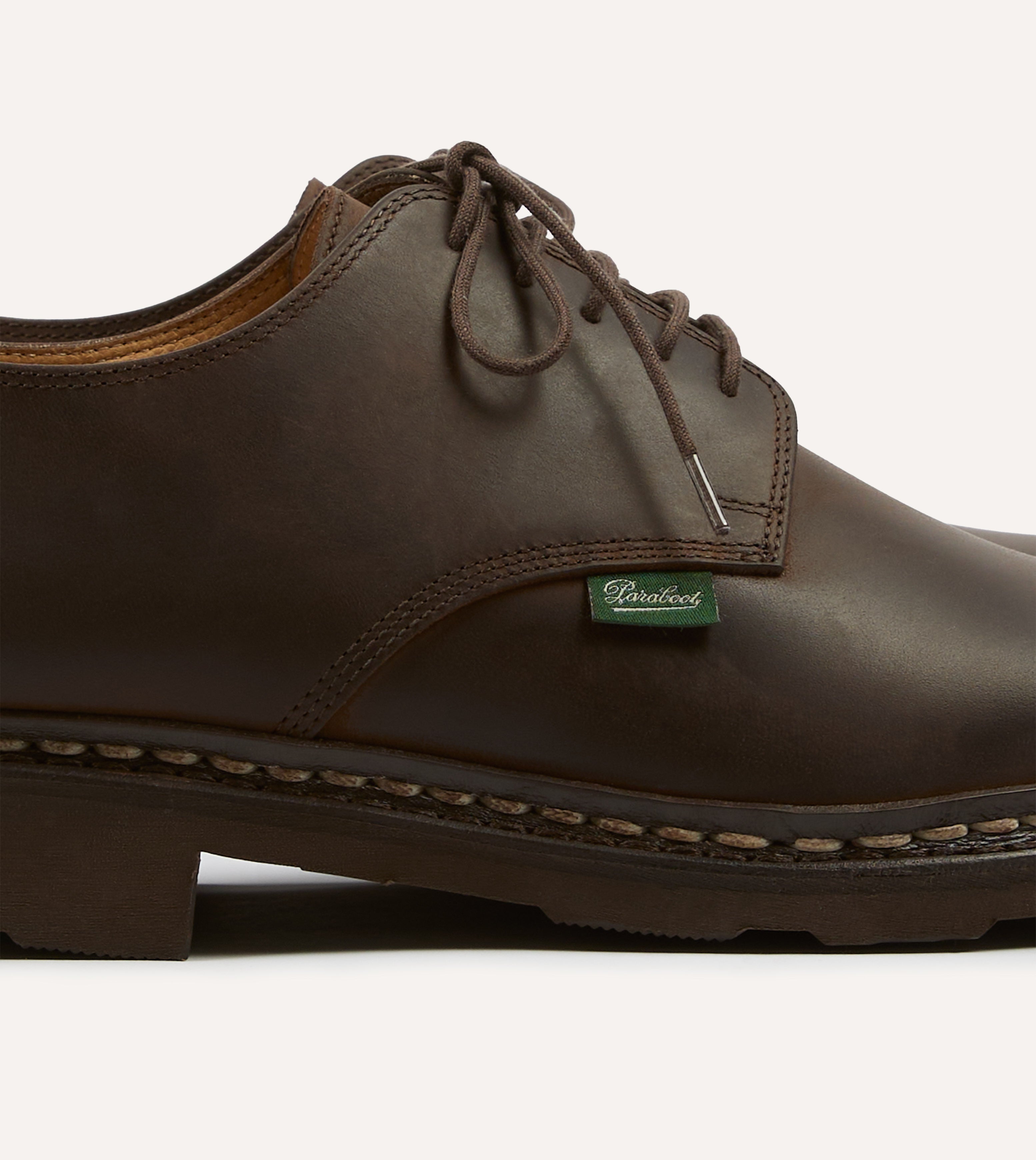 Paraboot Arles Marron Nubuck Leather Derby Shoe – Drakes US