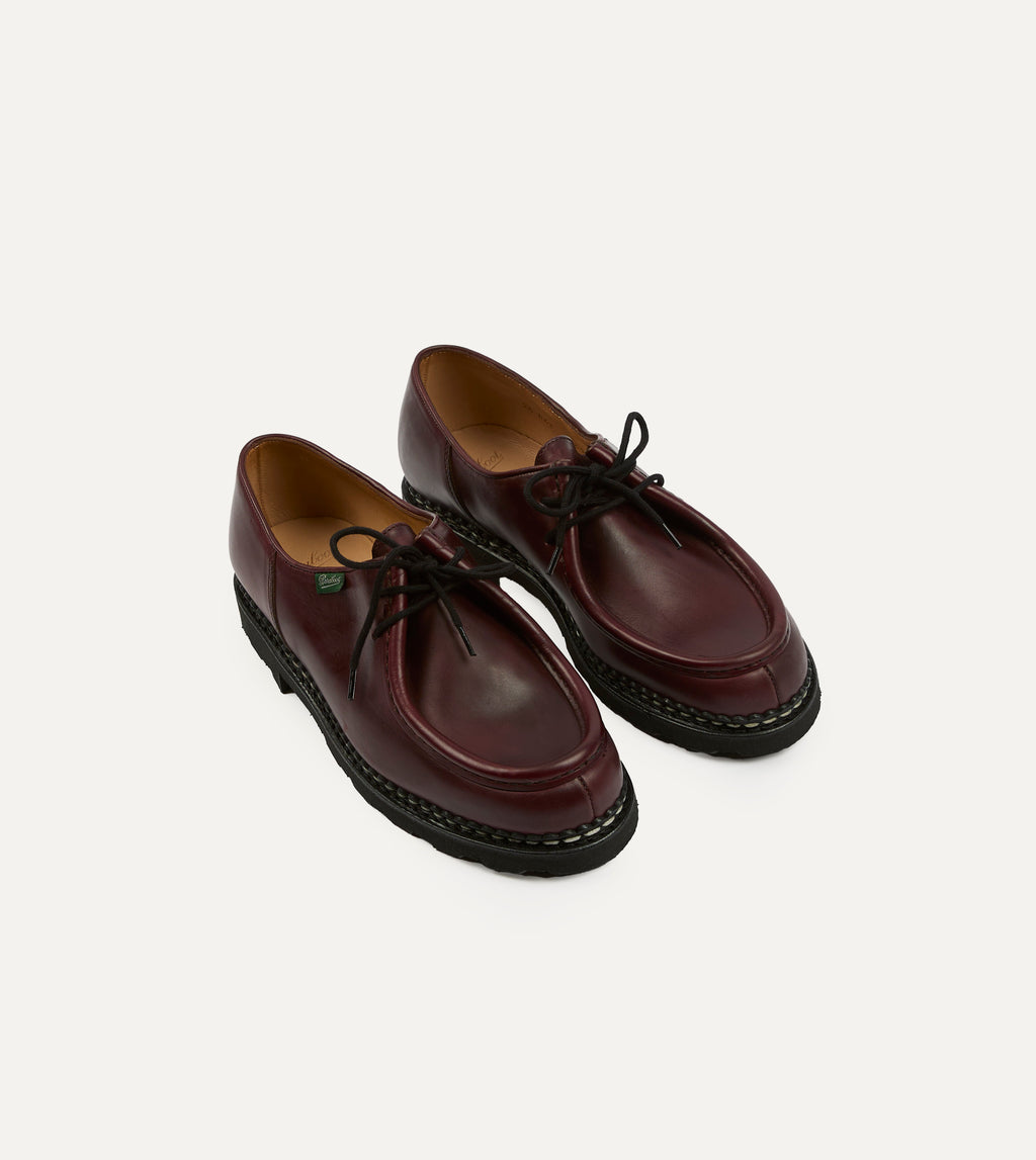 paraboot michael ハラコ Paraboot Michael Bordeaux Leather Derby Shoe – Drakes US