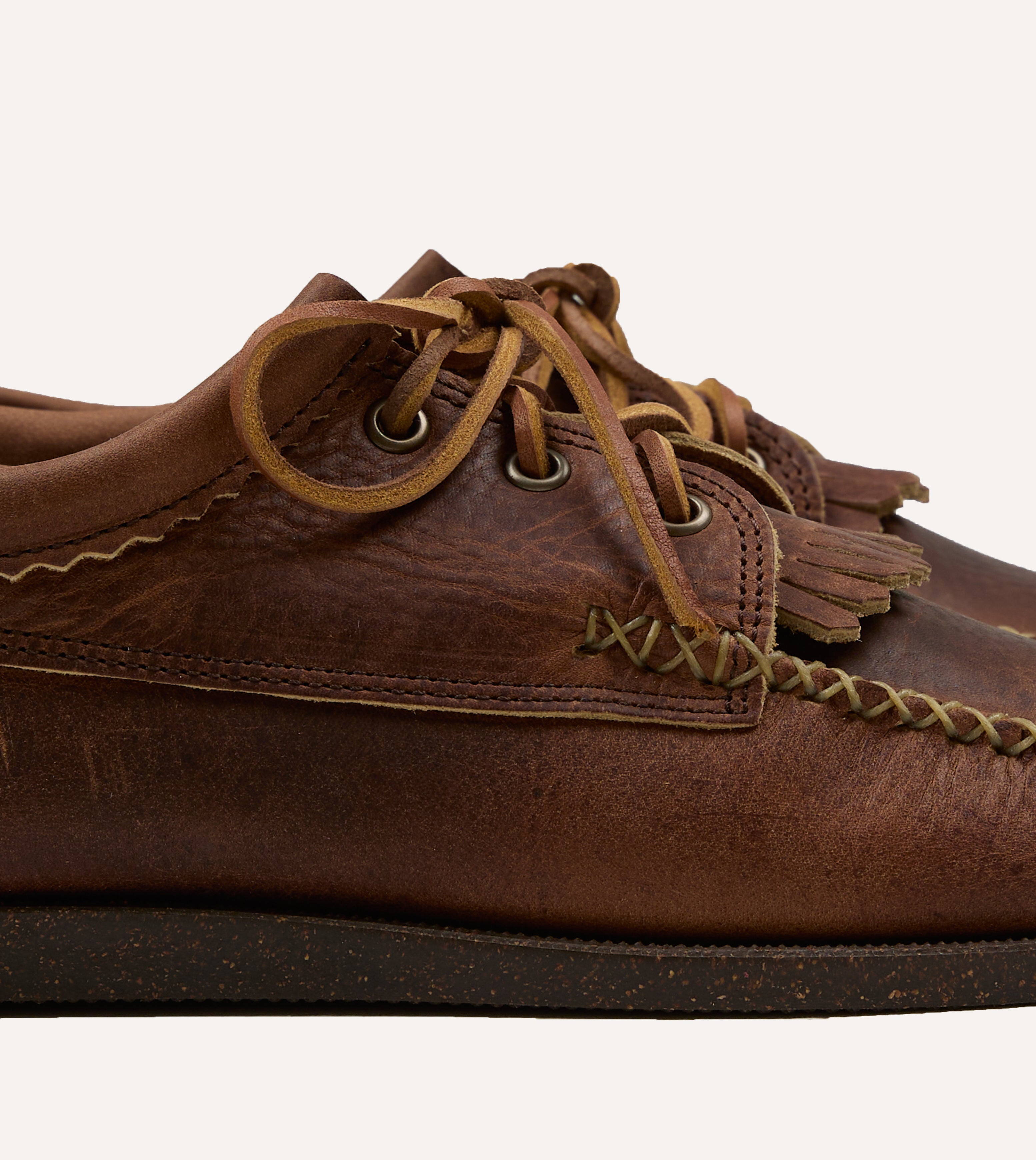 YUKETEN JOURNAL STANDARD Blucher ユケテン Yuketen Brown Kiltie Blucher with Camp Sole – Drakes US