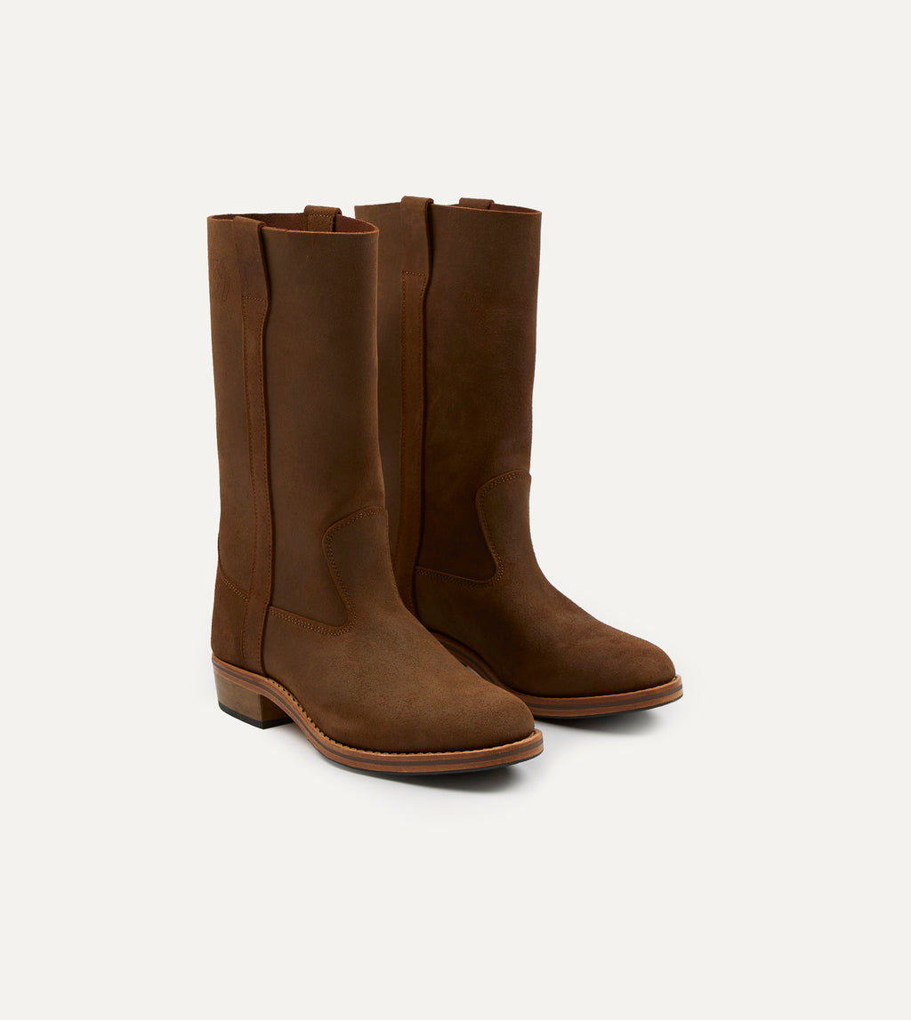 La Botte Gardiane Camarguaise Brown Waxed Leather Boots – Drakes US