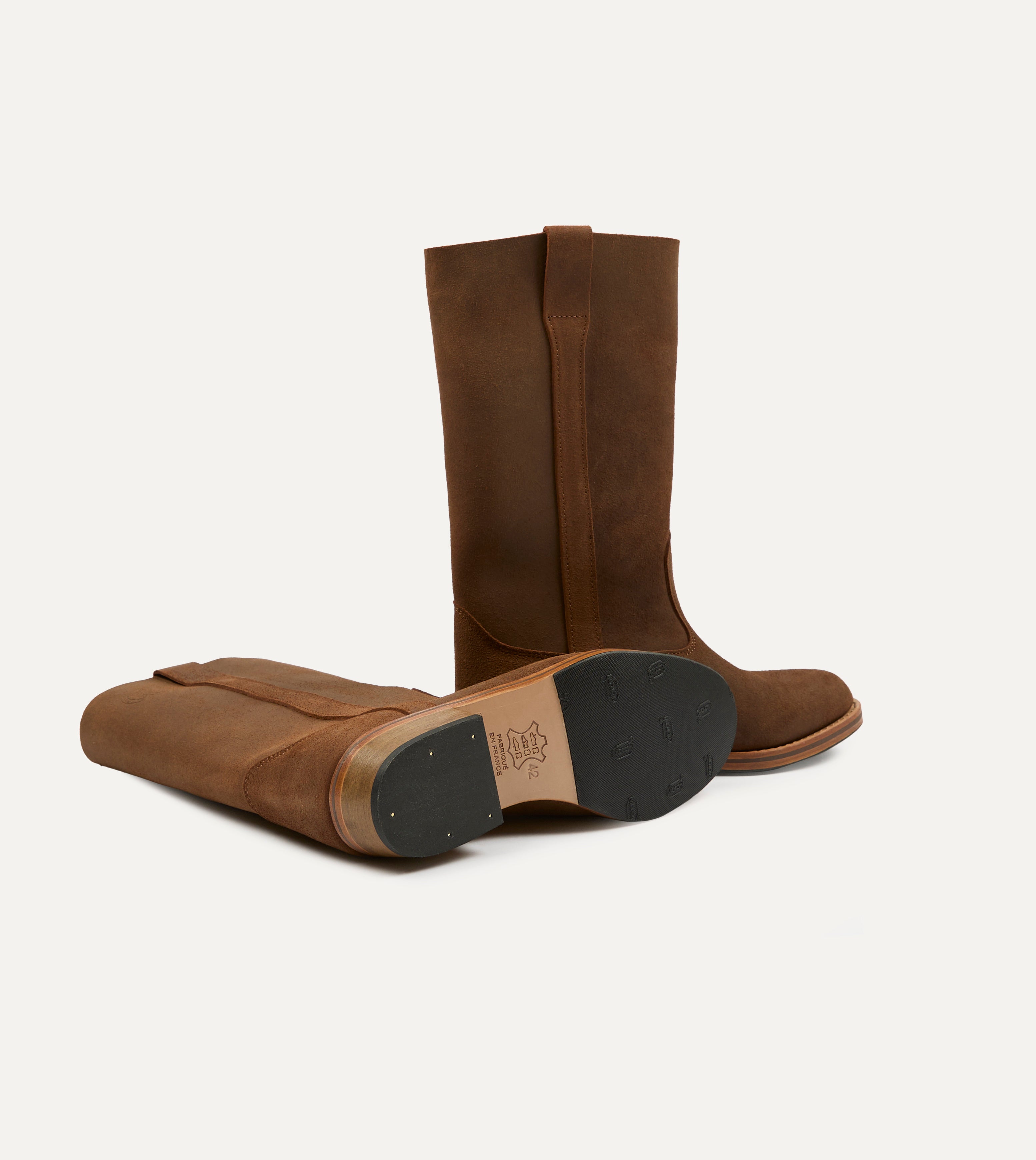 La Botte Gardiane Camarguaise Brown Waxed Leather Boots – Drakes US