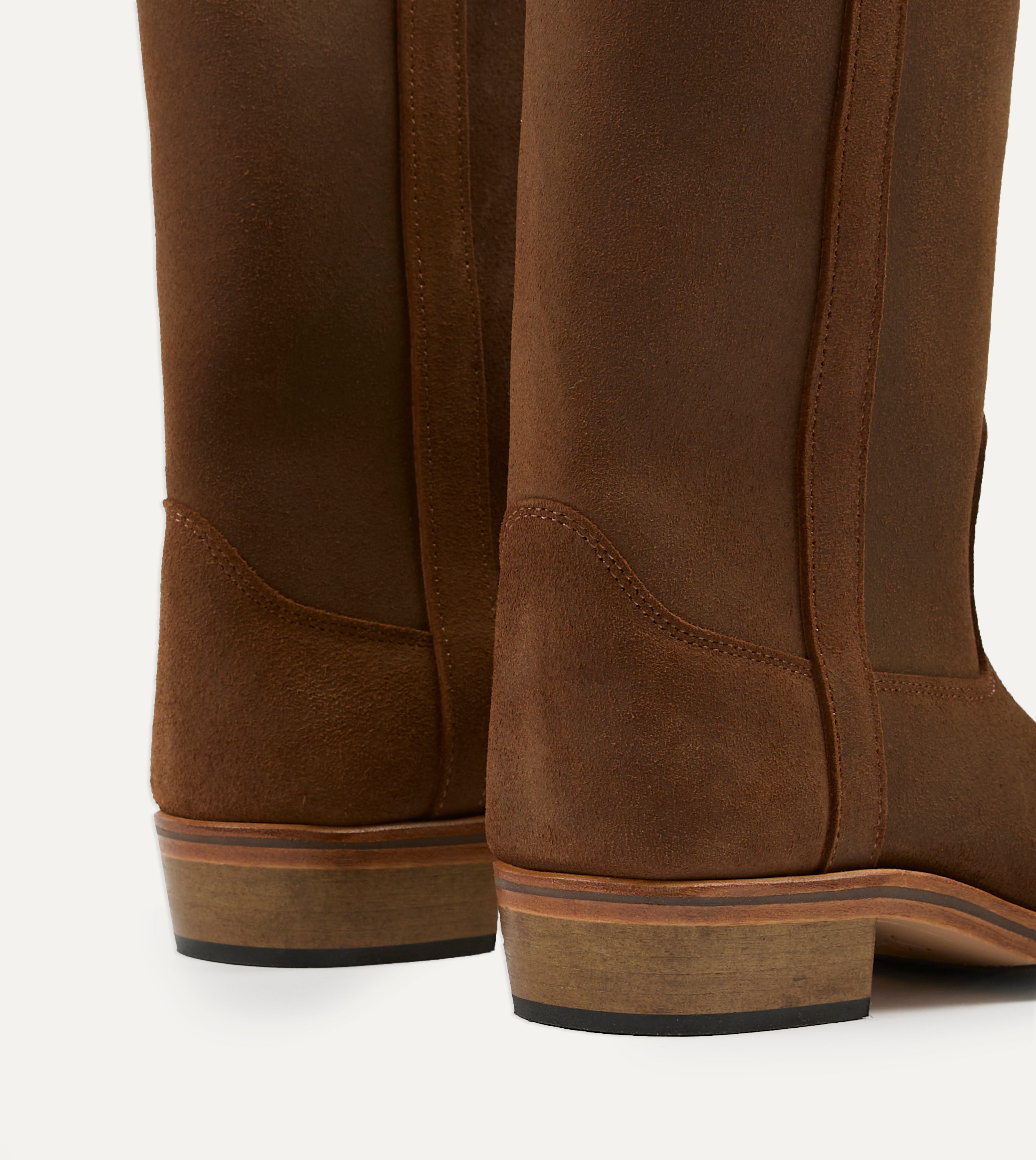 La Botte Gardiane Camarguaise Brown Waxed Leather Boots – Drakes US