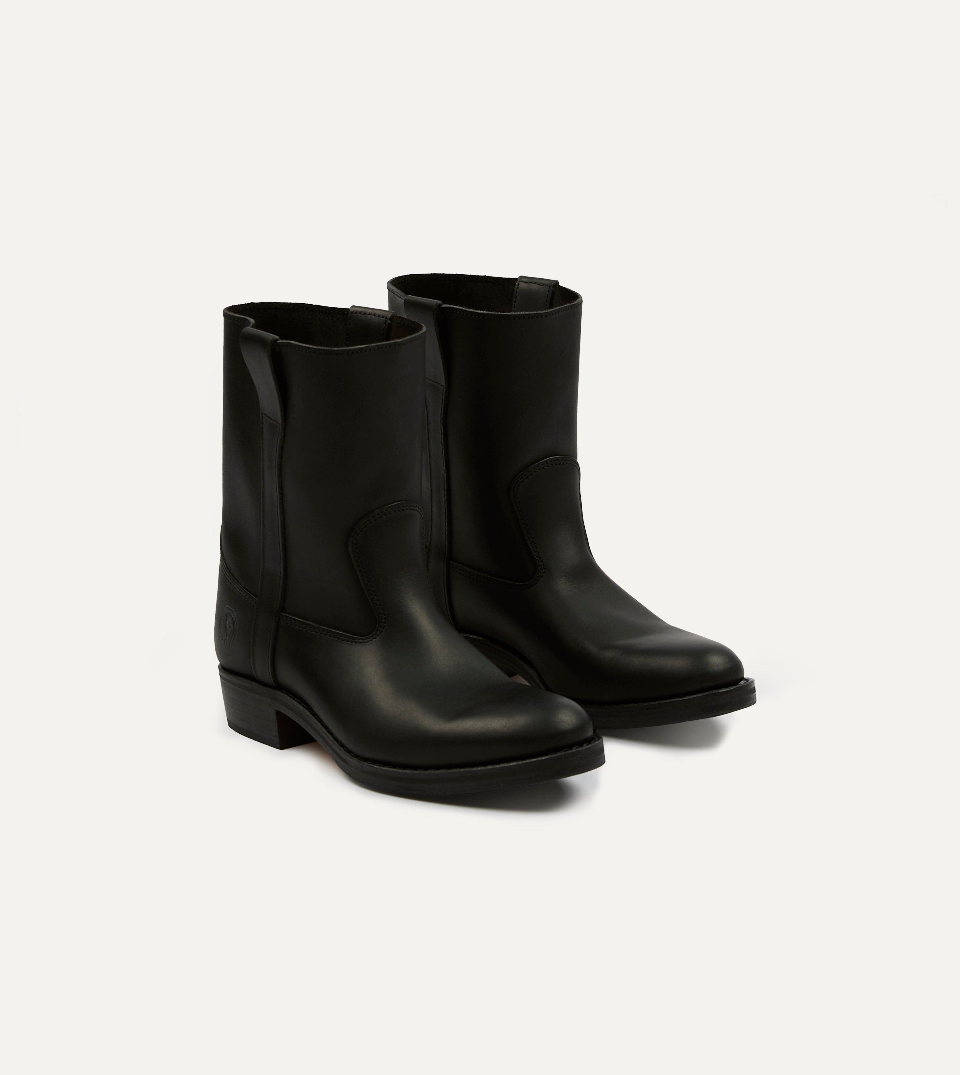 La Botte Gardiane Demi Camarguaise Black Leather Boots – Drakes US