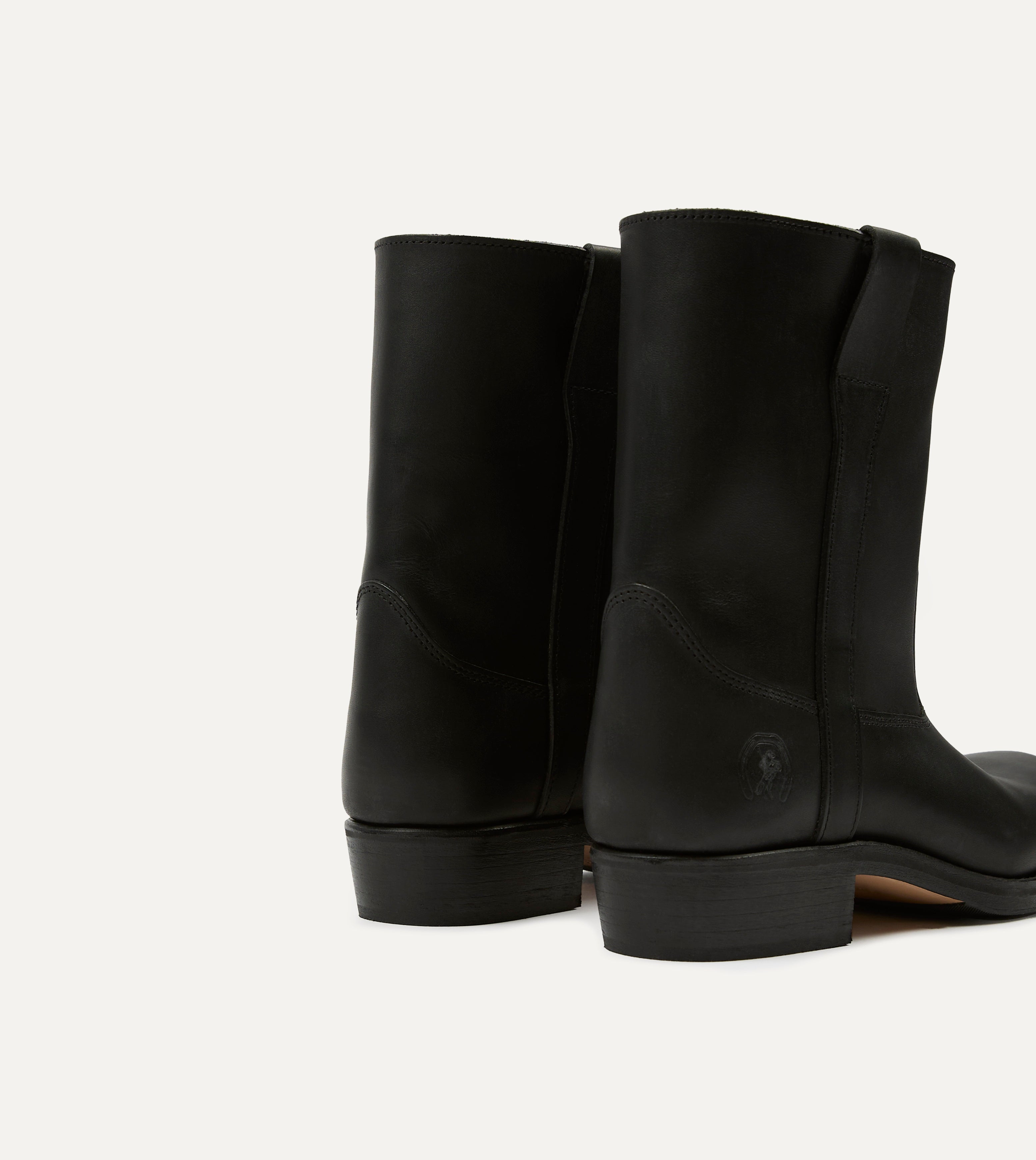 La Botte Gardiane Demi Camarguaise Black Leather Boots – Drakes US