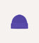 Purple Lambswool Ribbed Knit Cap