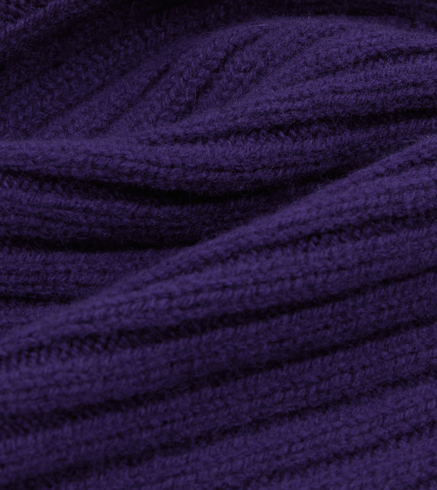 Purple Lambswool Ribbed Knit Cap