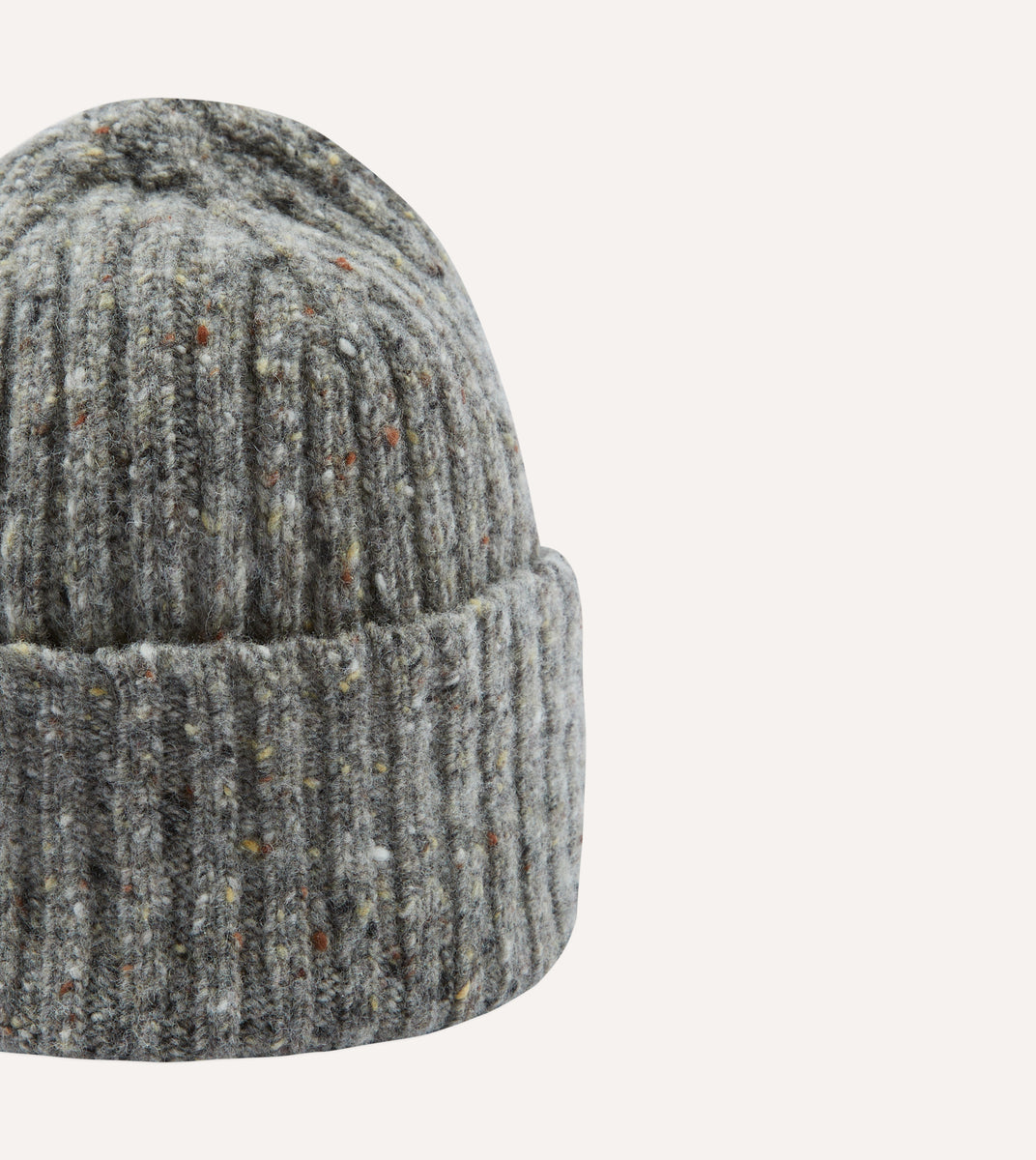 Light Grey Donegal Ribbed Merino Knit Cap – Drakes US