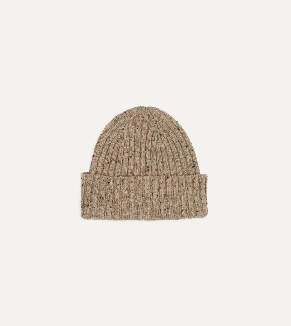 Stone Ribbed Merino Donegal Knit Cap