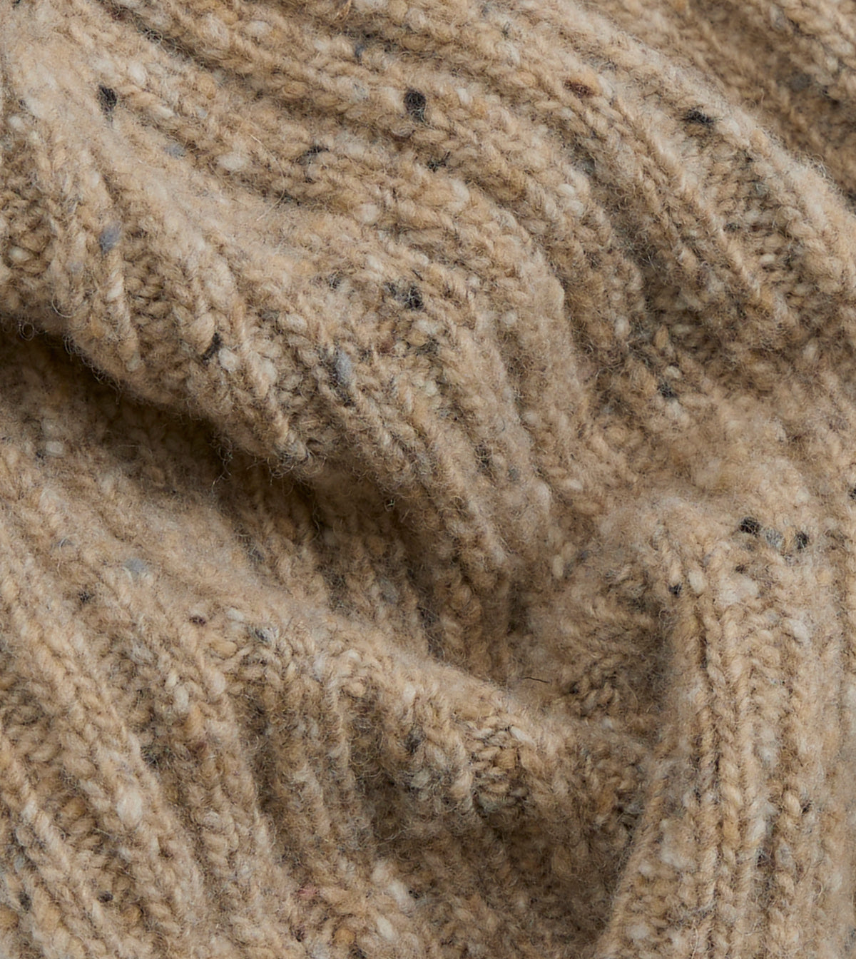 Stone Ribbed Merino Donegal Knit Cap