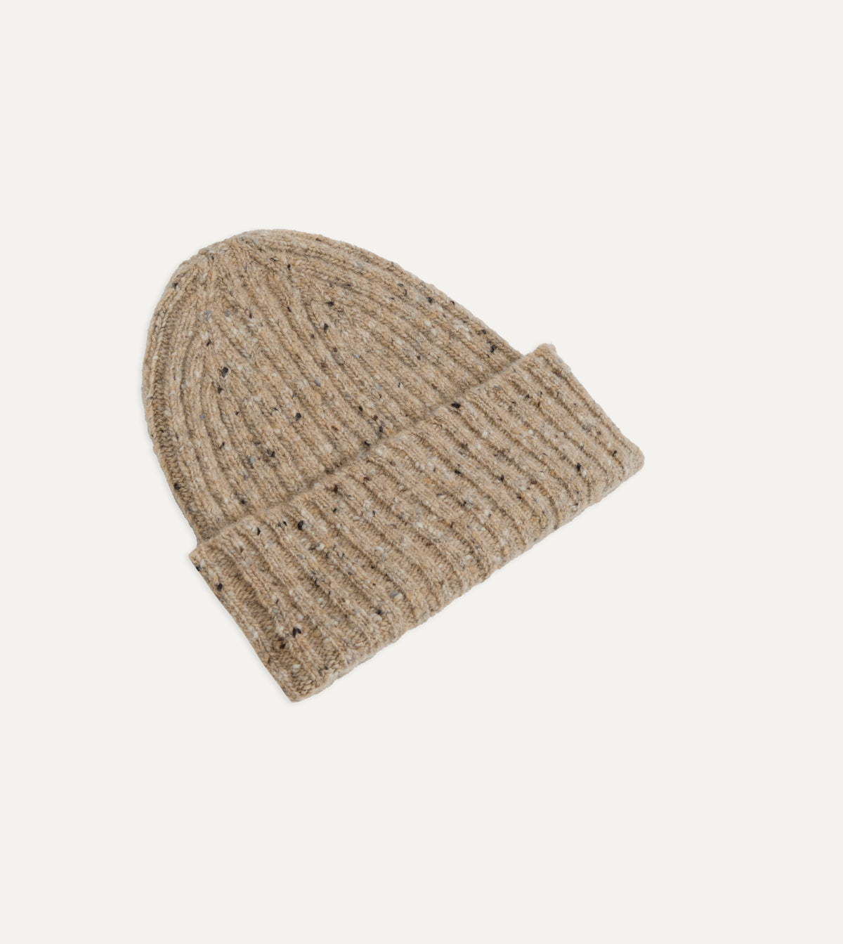 Stone Ribbed Merino Donegal Knit Cap