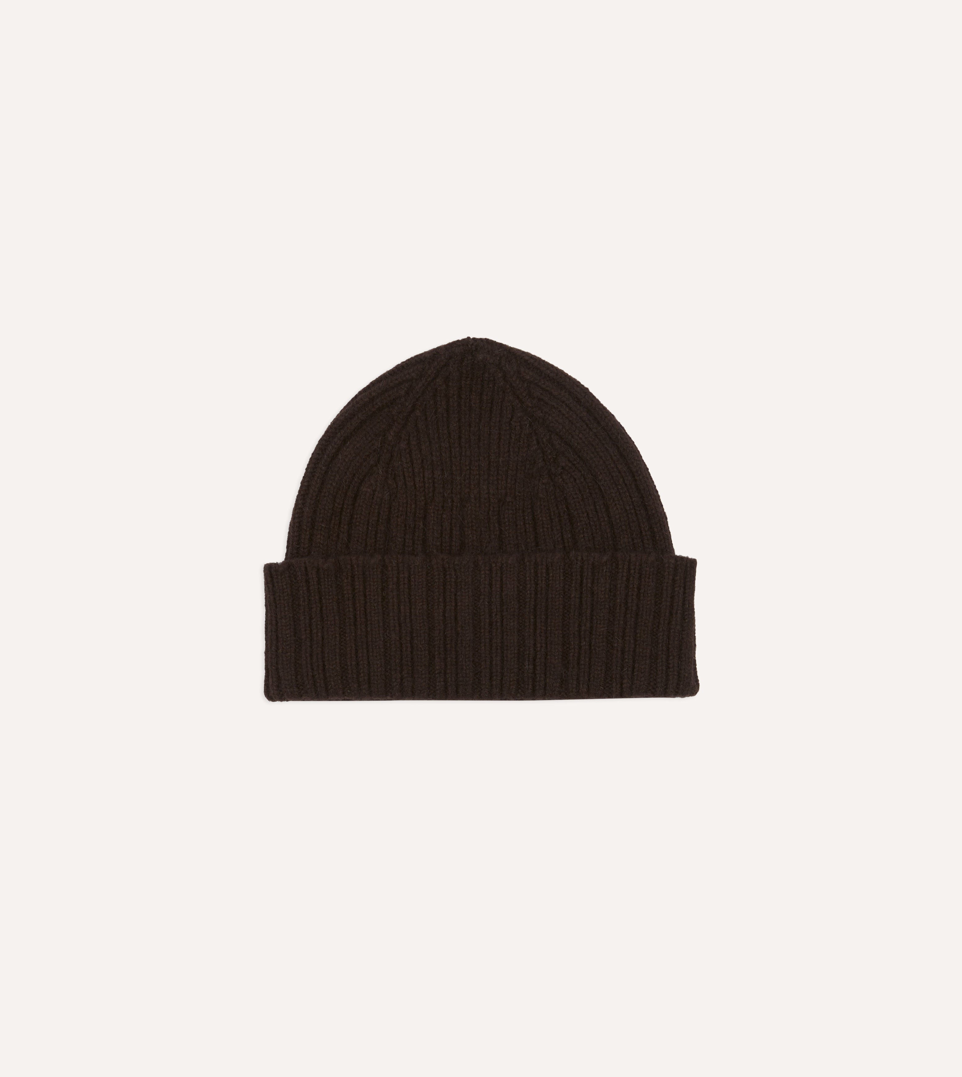 Brown Geelongora Ribbed Knit Cap
