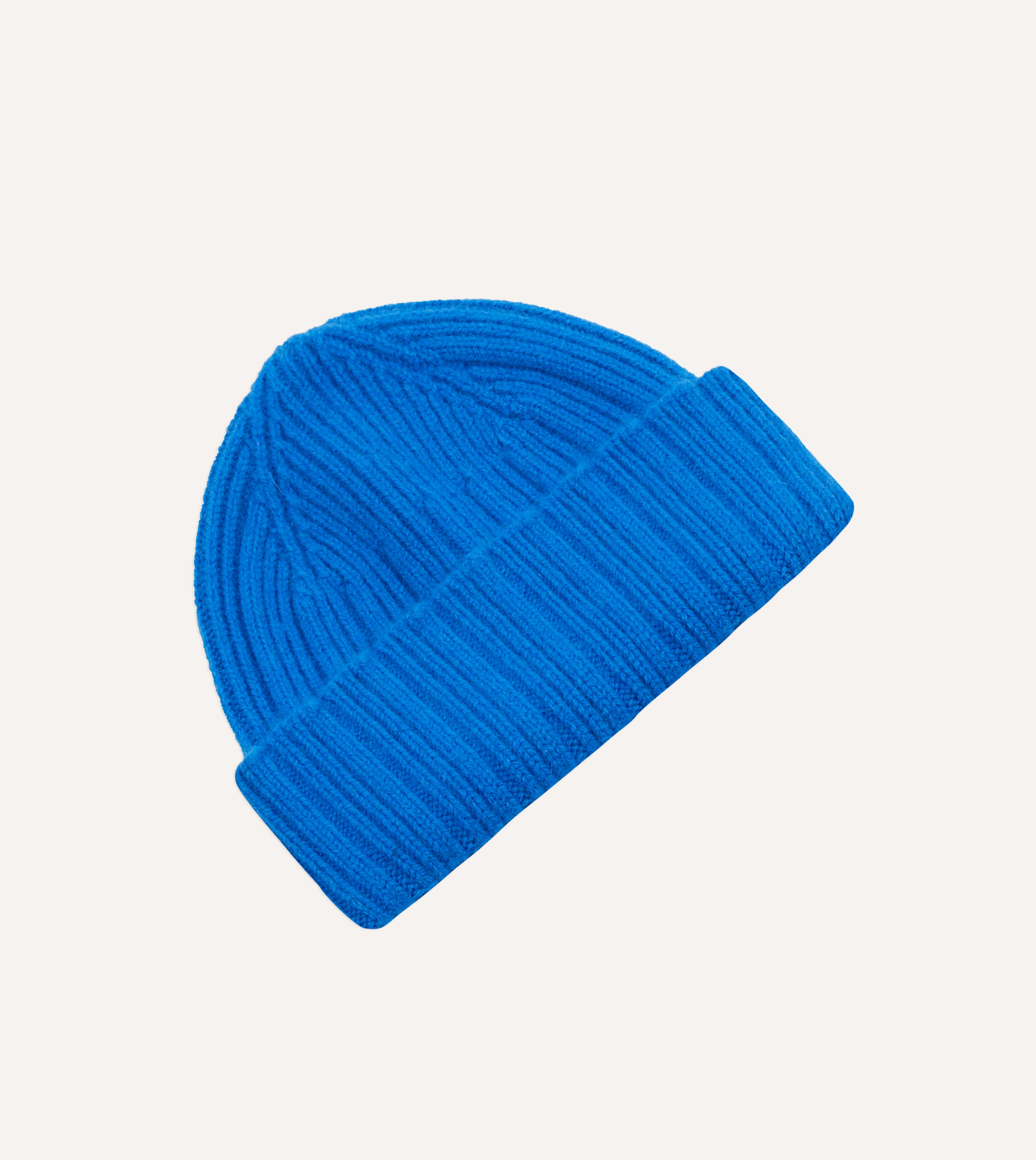 Blue Geelongora Ribbed Knit Cap