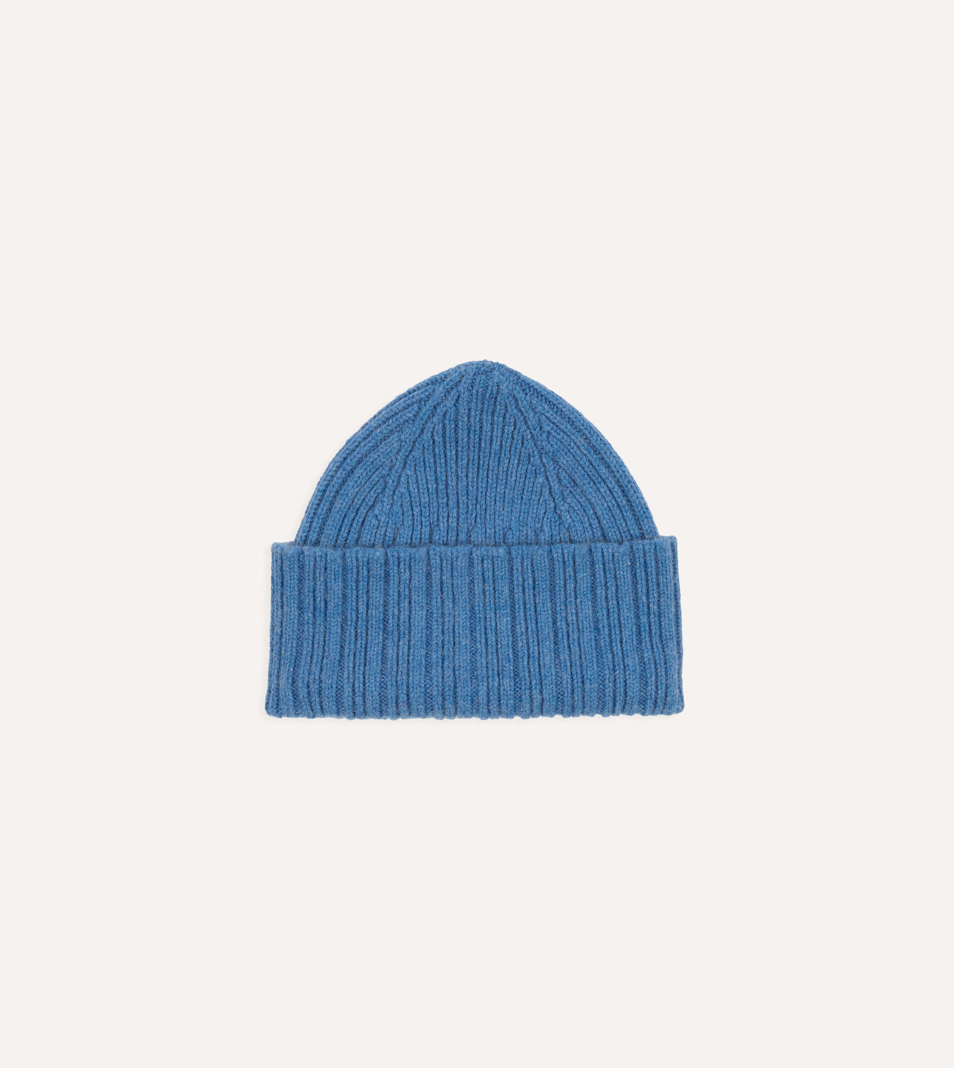 Sky Blue Geelongora Ribbed Knit Cap