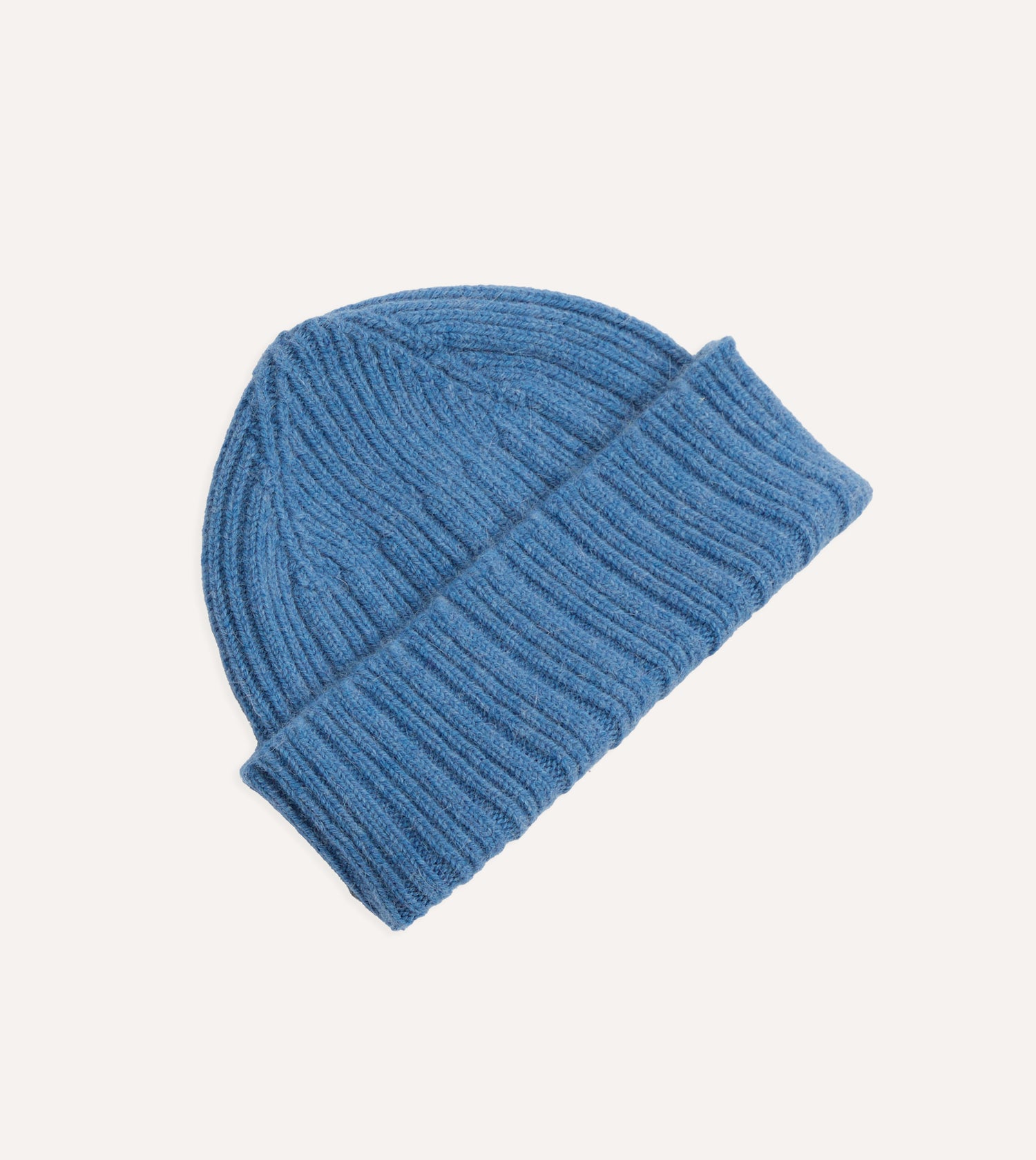 Sky Blue Geelongora Ribbed Knit Cap