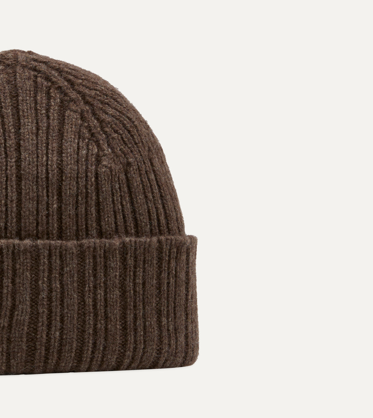 Light Brown Geelongora Ribbed Knit Cap