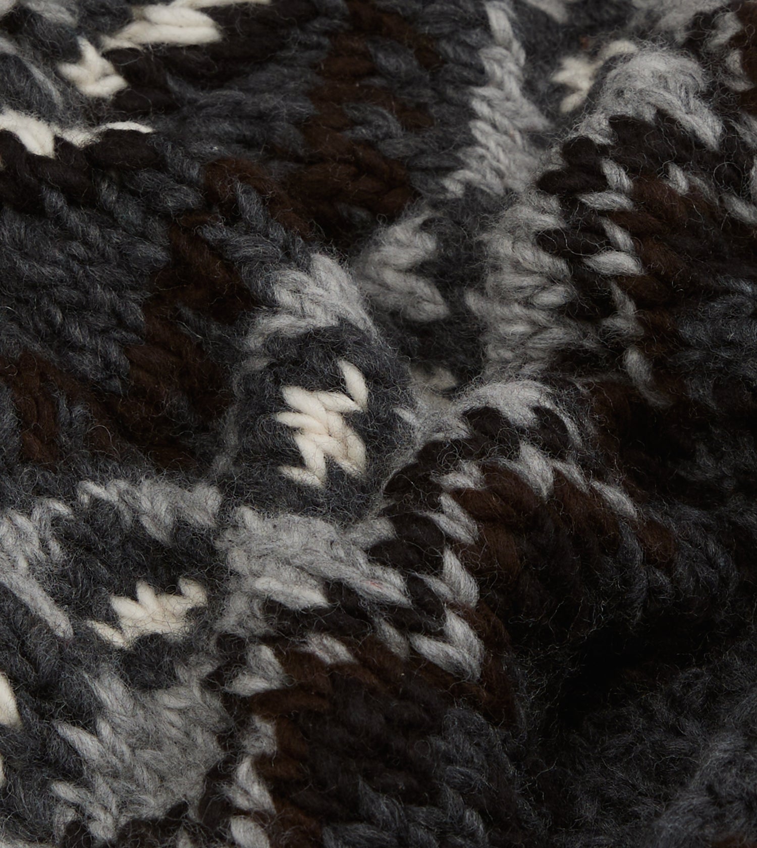 Chamula Grey Fairisle Merino Knit Cap