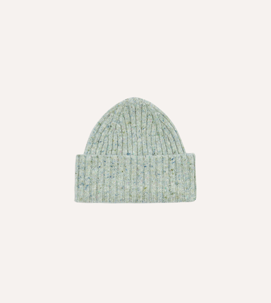 ALD / Drake's Grey Donegal Ribbed Knit Beanie – Drakes US