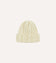 Ecru Wool Cable Knit Cap