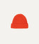 Orange Cashmere Ribbed Knit Cap