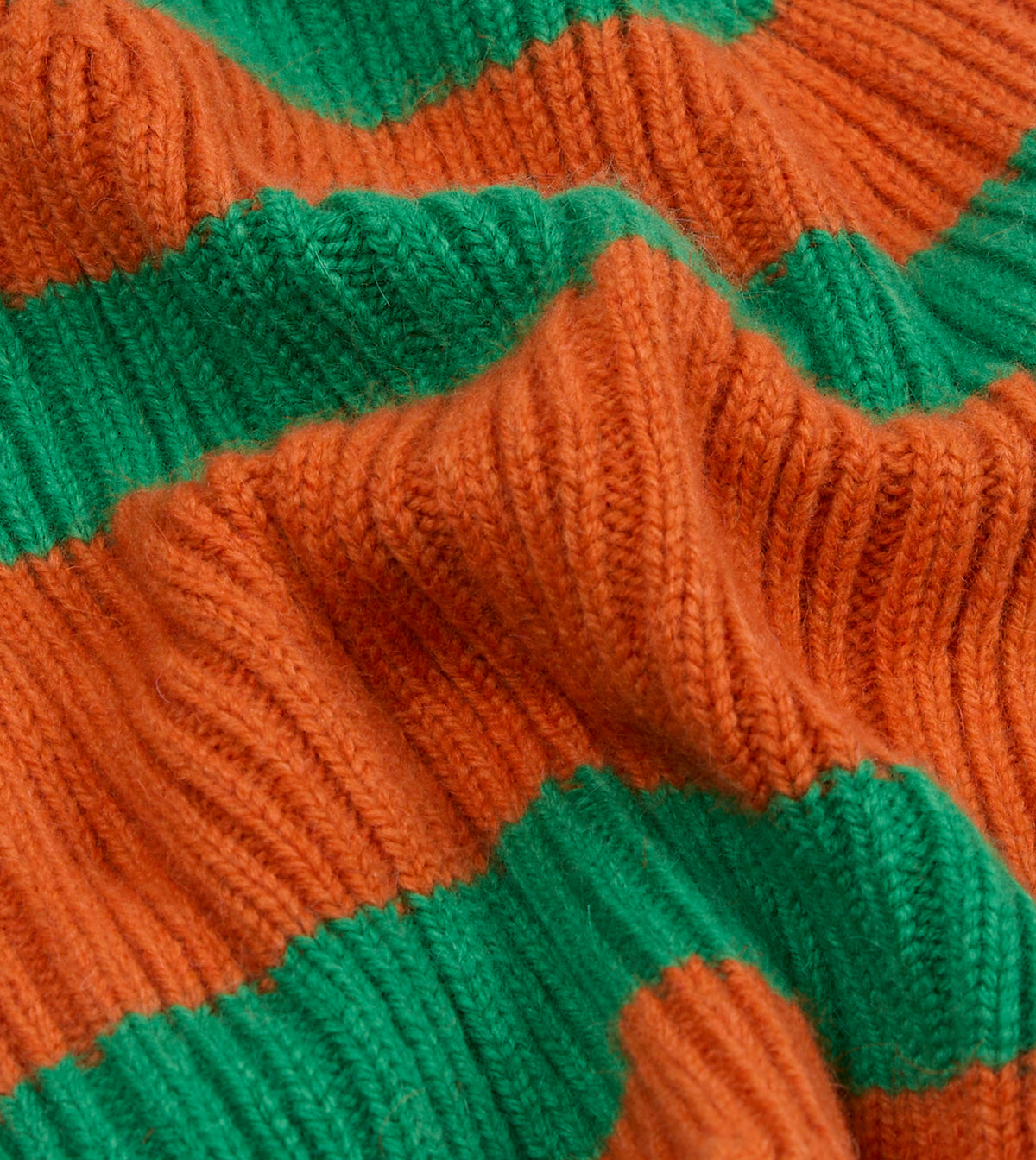 Orange and Green Stripe Geelongora Ribbed Knit Cap