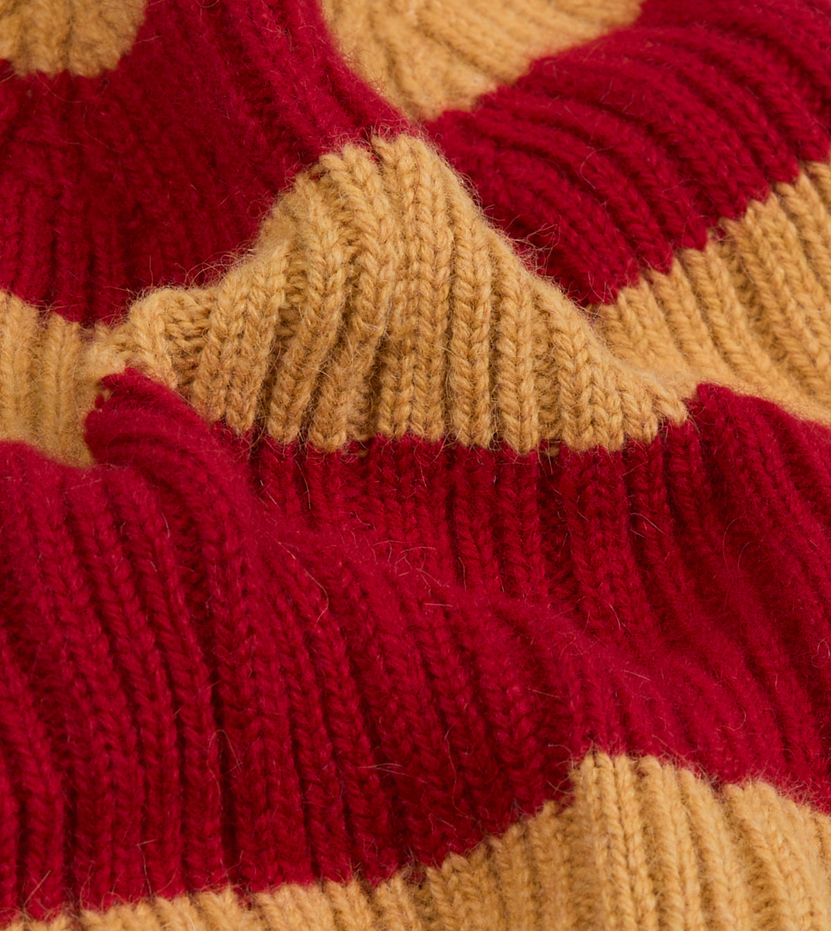 Yellow and Red Stripe Geelongora Ribbed Knit Cap