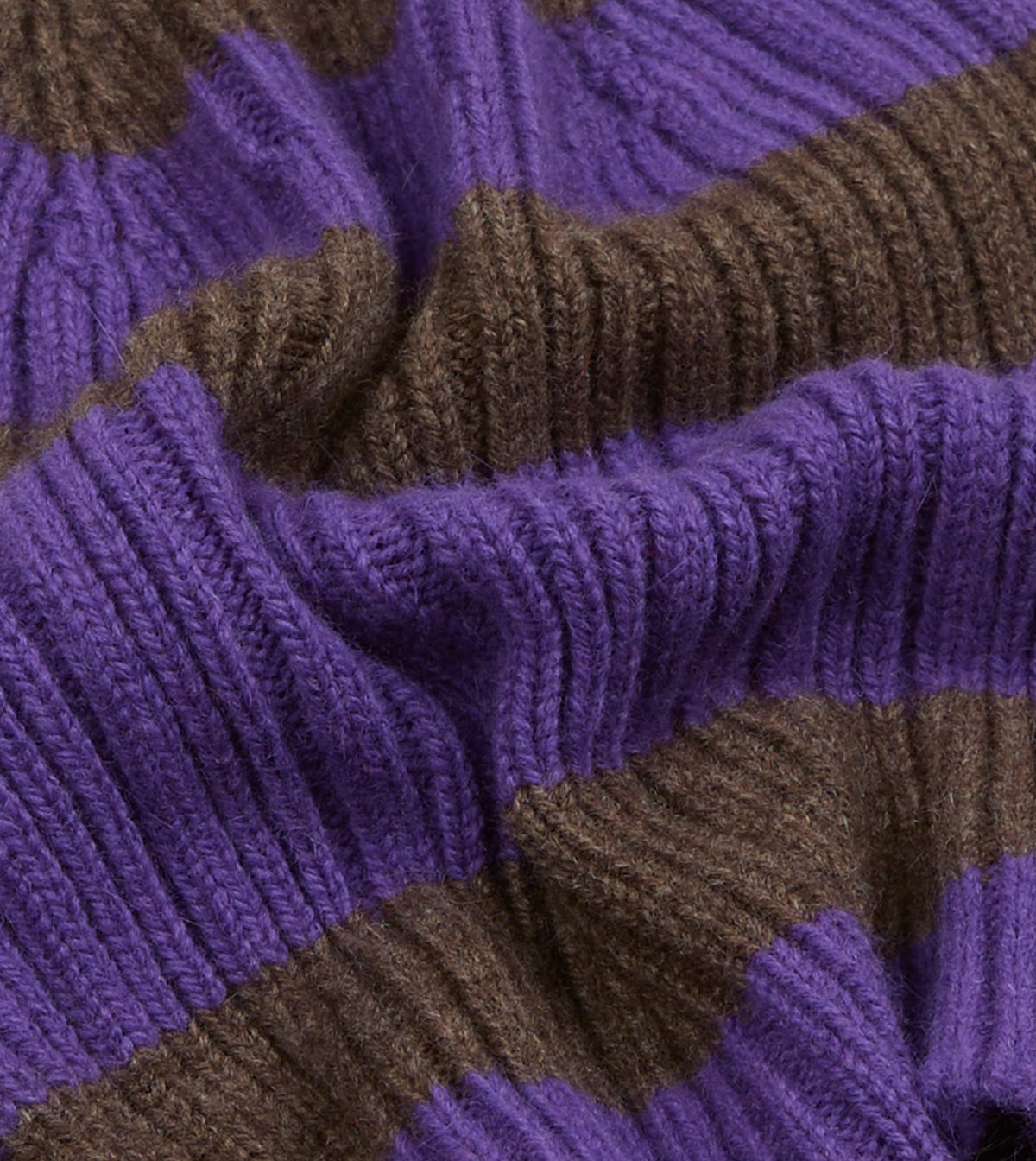 Purple and Brown Stripe Geelongora Ribbed Knit Cap