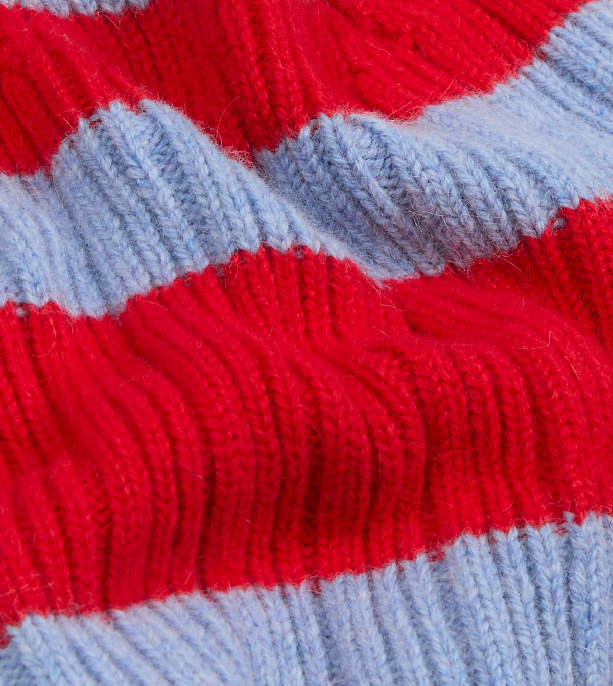 Red and Blue Stripe Geelongora Ribbed Knit Cap