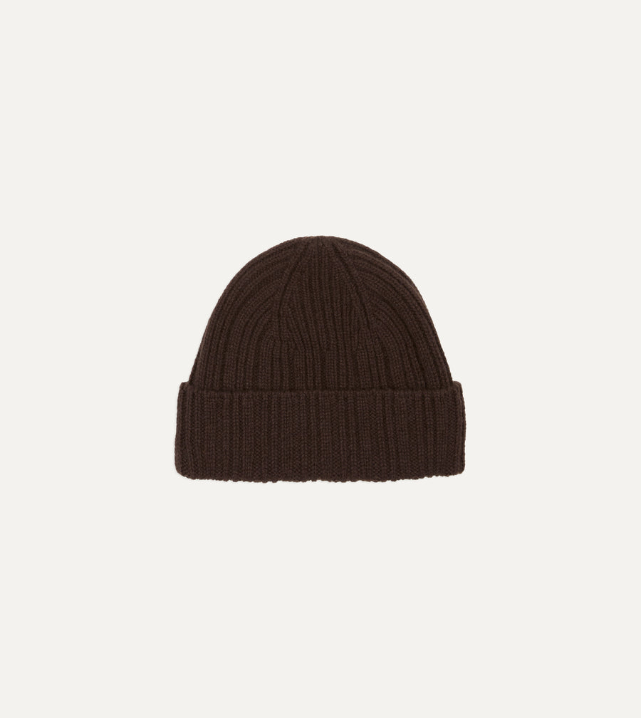 BEAMS F & Drake’s Cashmere Ribbed Knit Cap