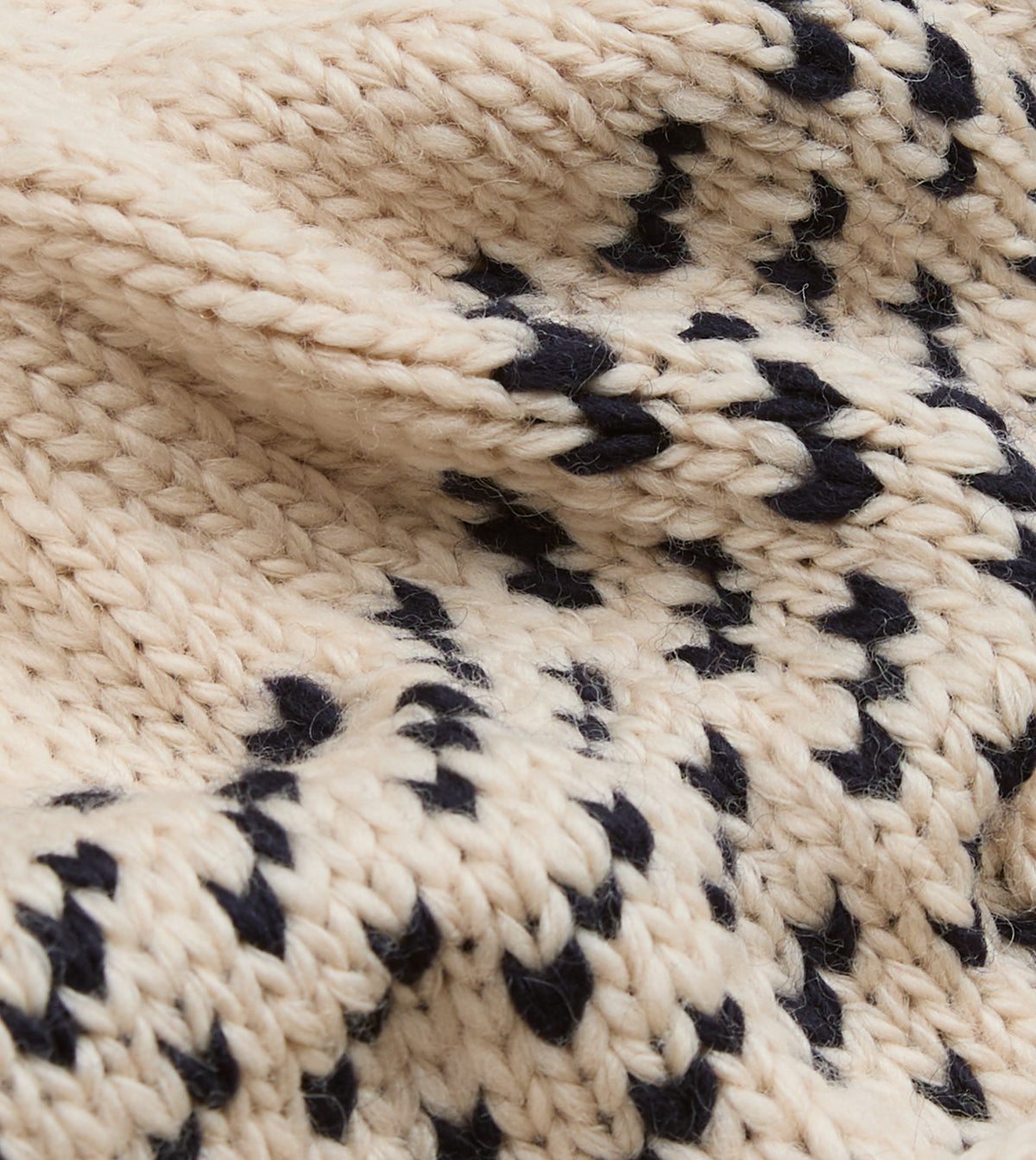 Câbleami Ecru Birdseye Wool Pom Watch Cap