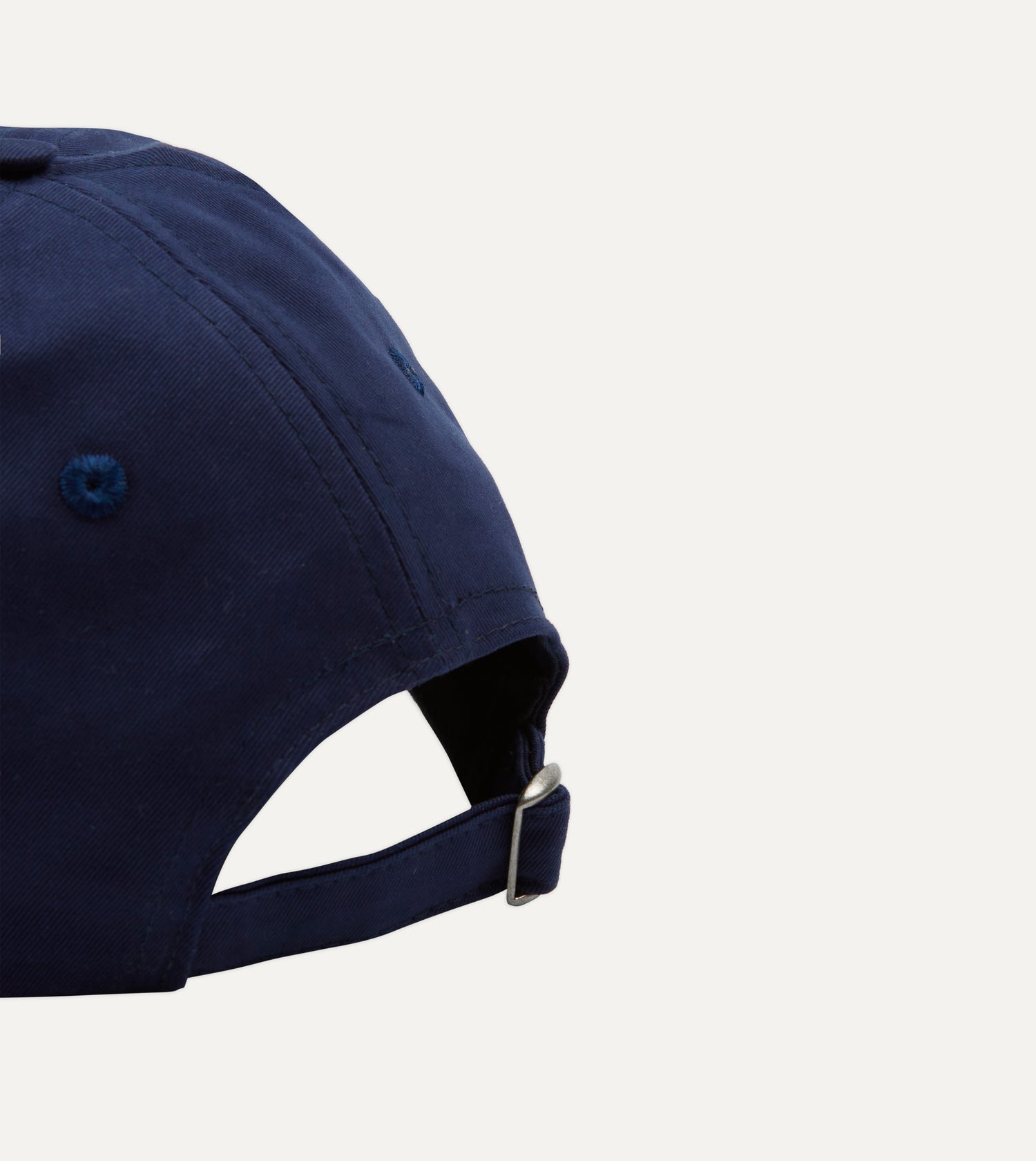 Navy Soleil Cotton Twill Baseball Cap