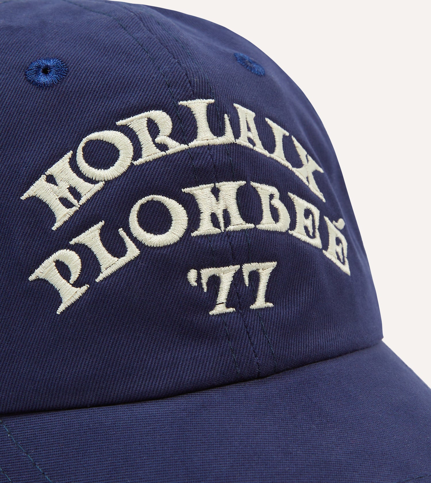 Navy Morlaix Plombeé '77 Cotton Twill Baseball Cap