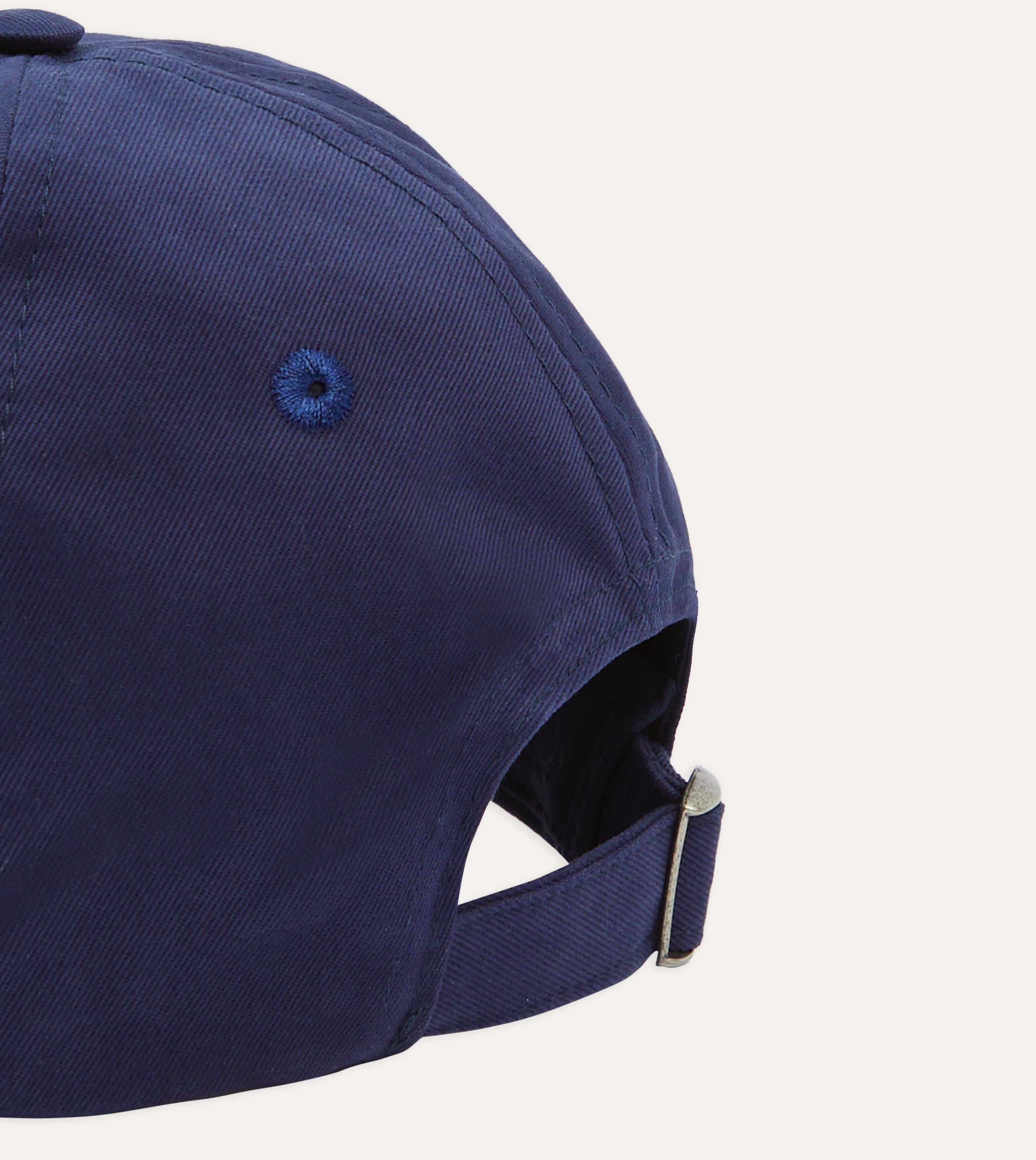 Navy Morlaix Plombeé '77 Cotton Twill Baseball Cap – Drakes US